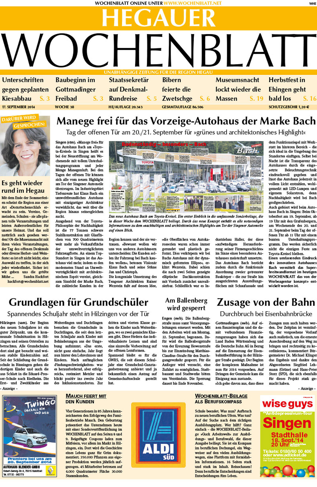 Ausgabe 38 vom 17. September 2014