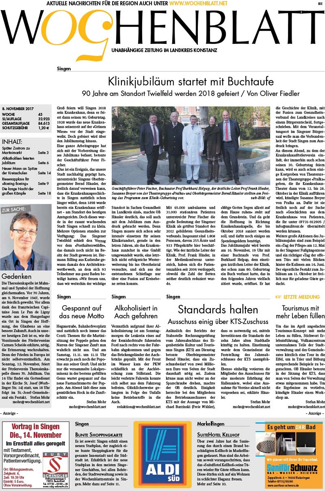 Ausgabe 45 vom 08. November 2017