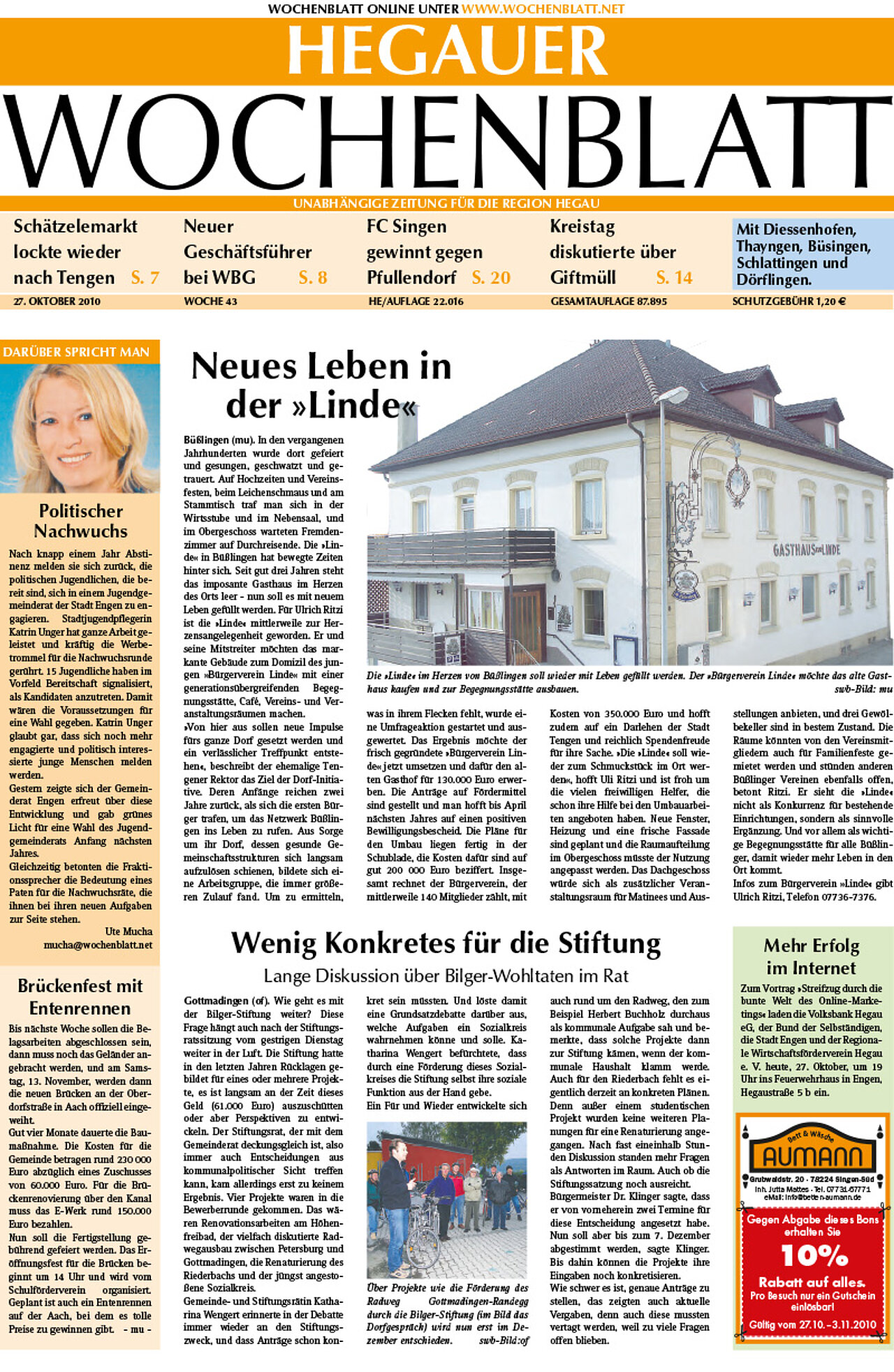 Ausgabe 43 vom 27. Oktober 2010