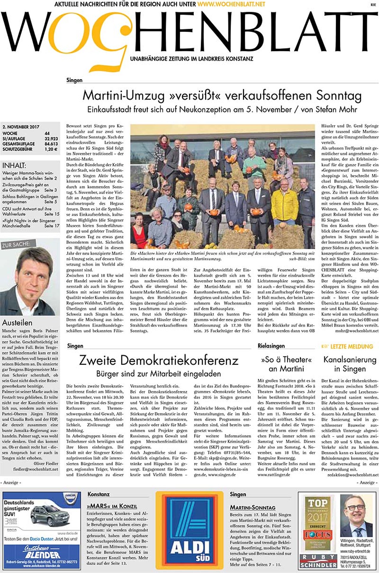 Ausgabe 44 vom 02. November 2017