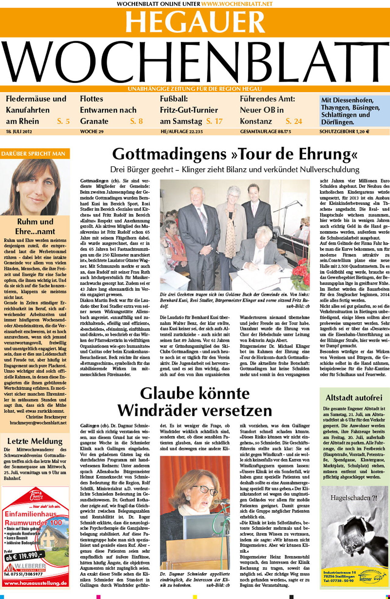 Ausgabe 29 vom 18. Juli 2012