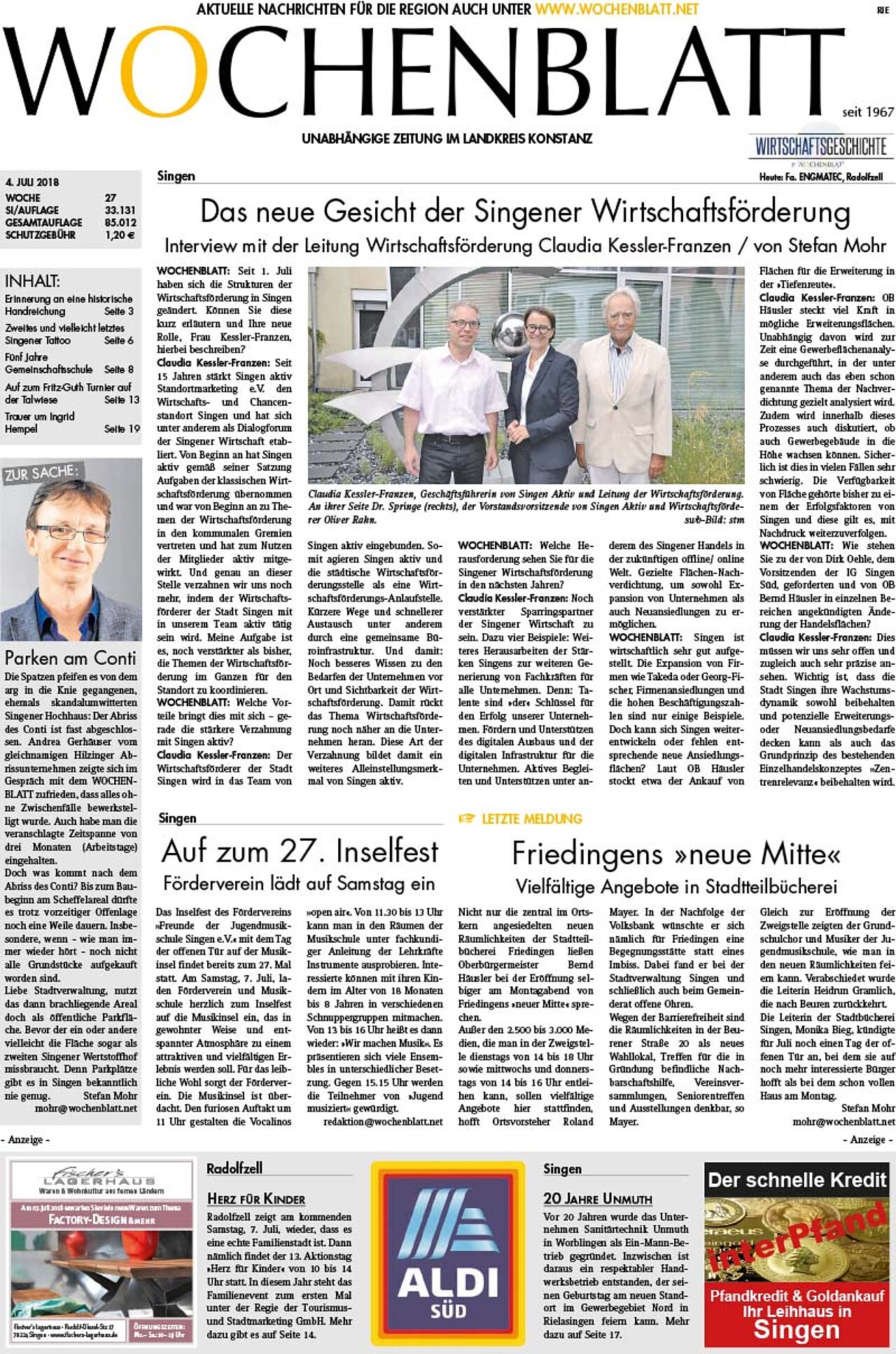 Ausgabe 27 vom 04. Juli 2018