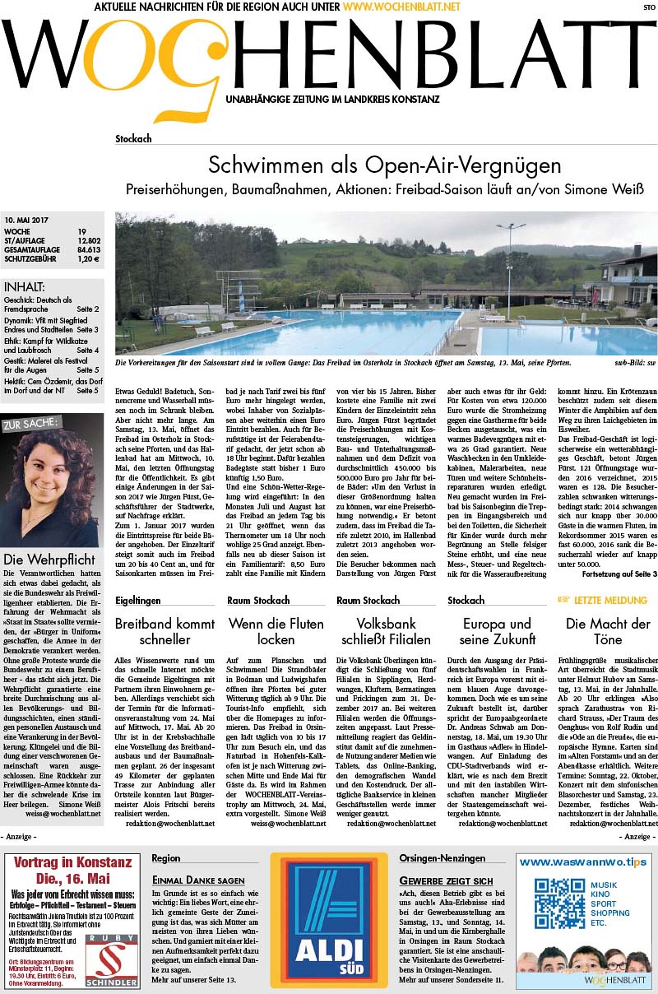 Ausgabe 19 vom 10. Mai 2017