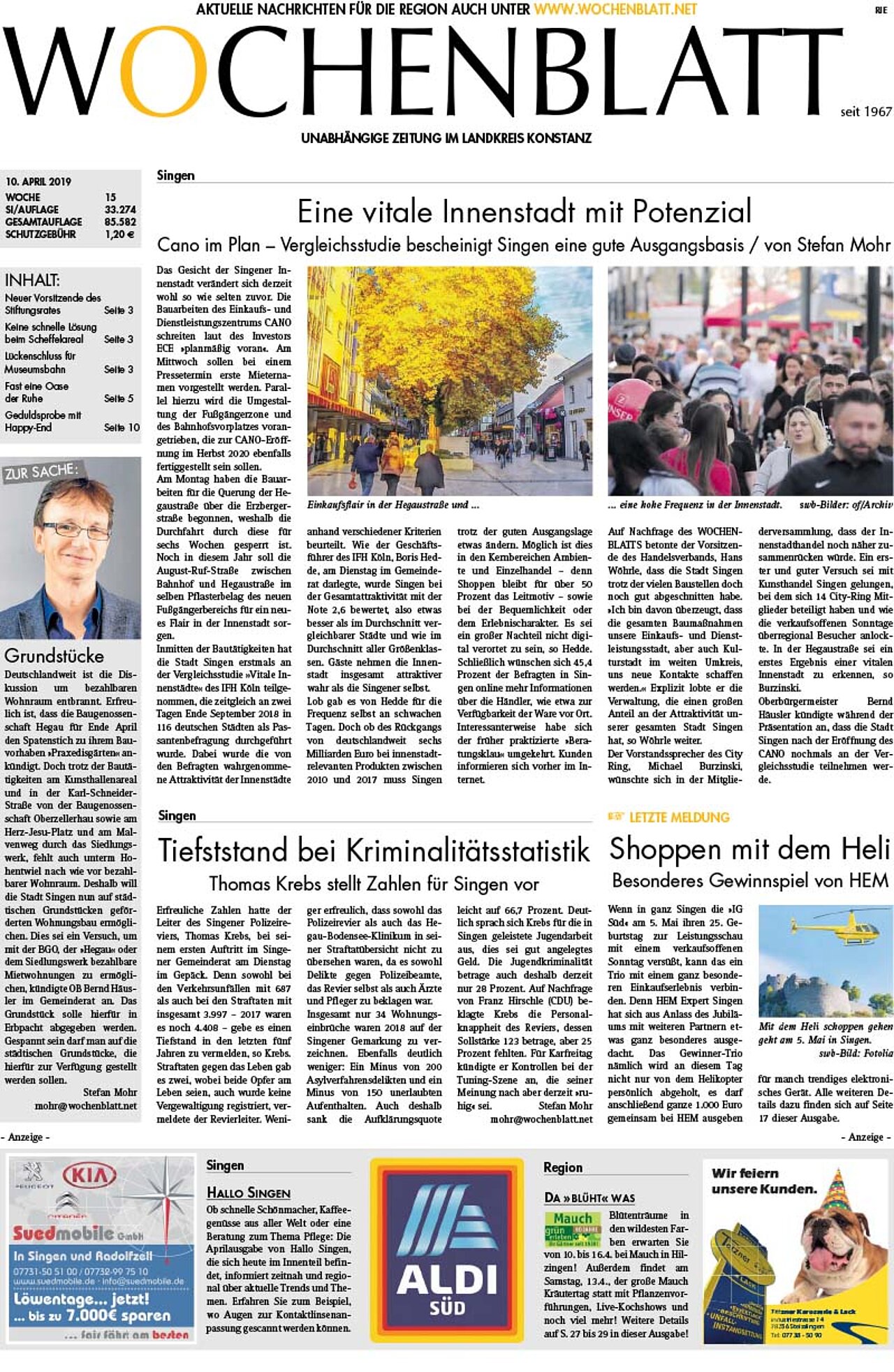 Ausgabe 15 vom 10. April 2019