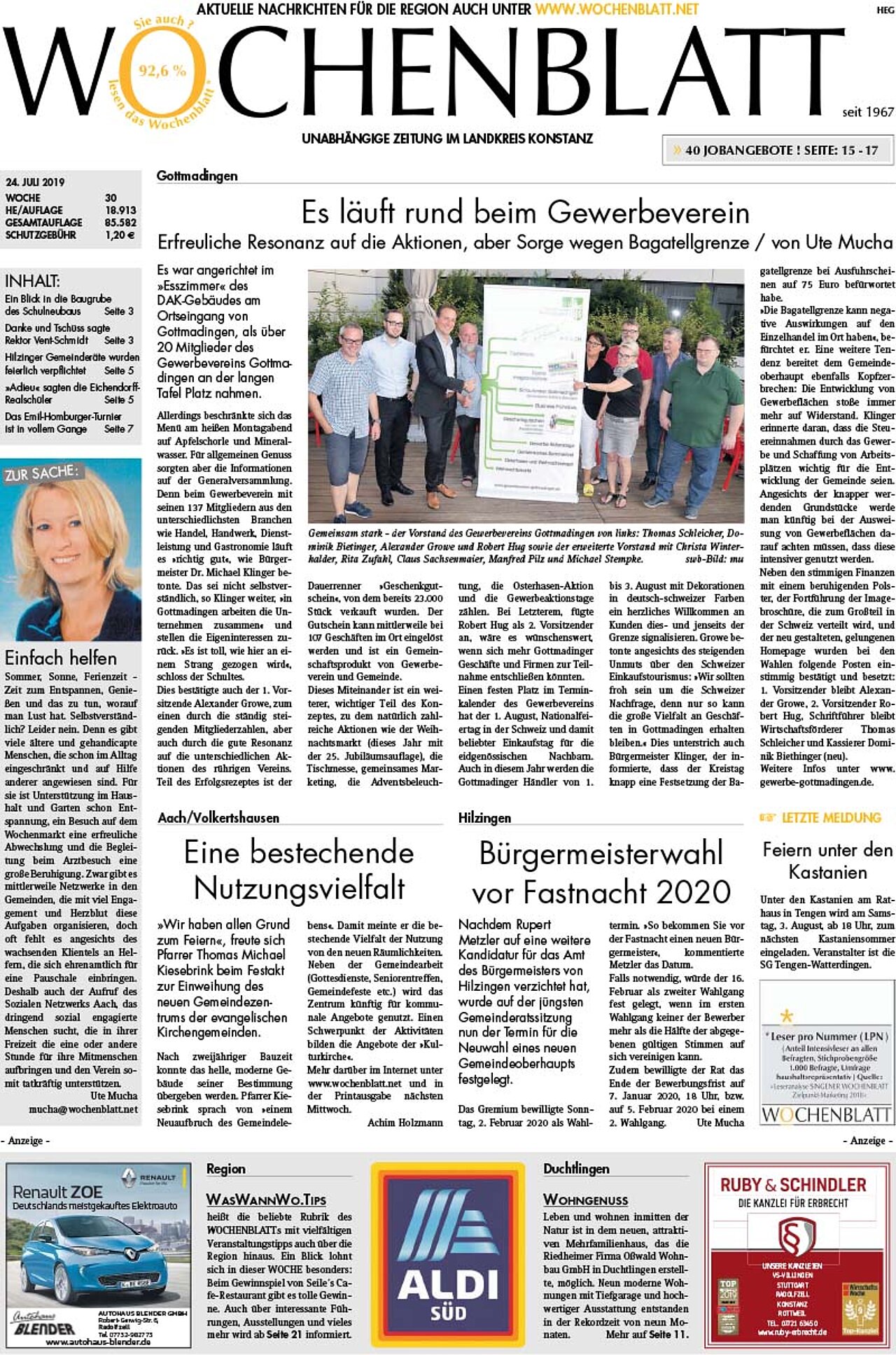 Ausgabe 30 vom 24. Juli 2019