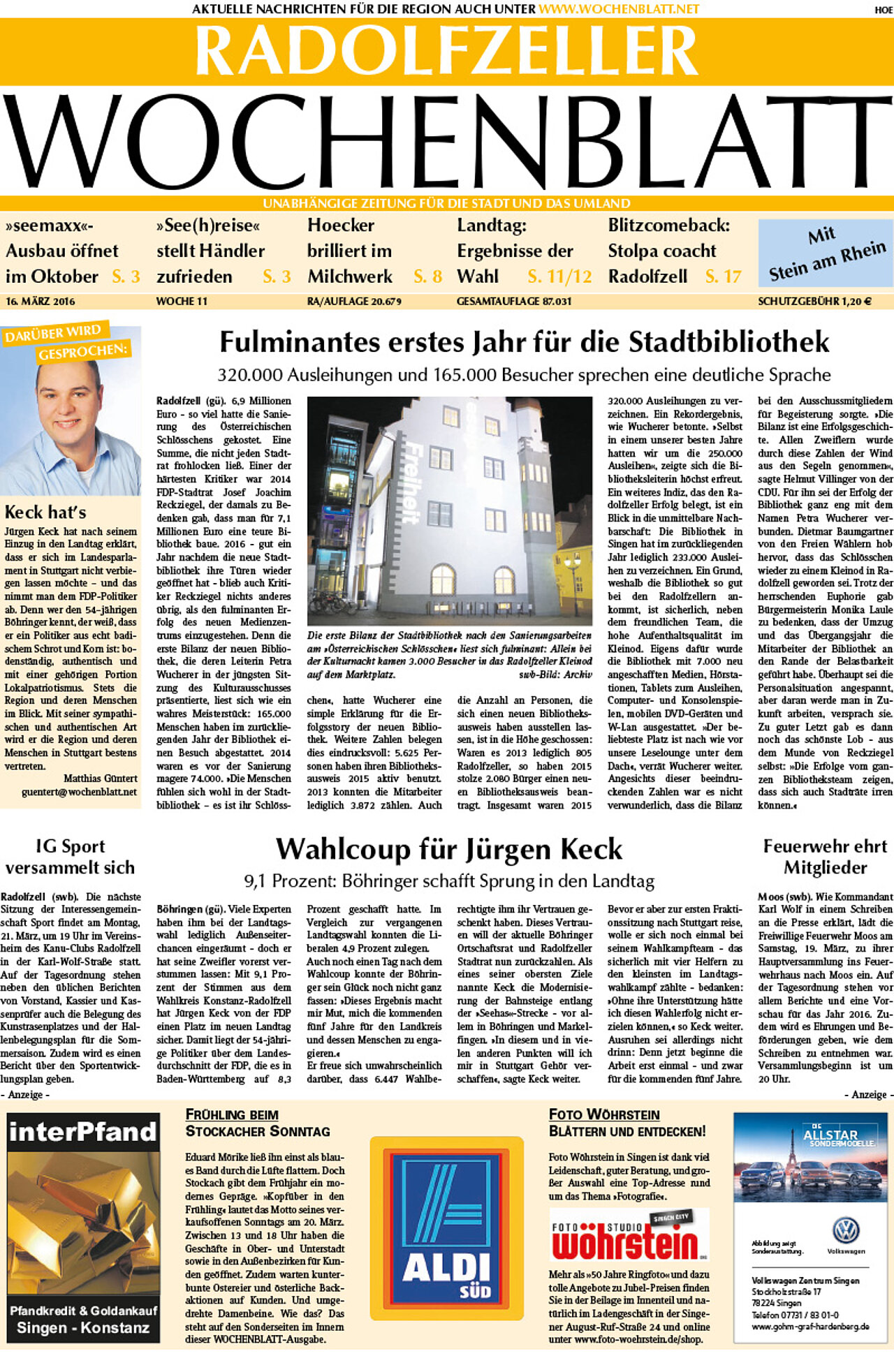 Ausgabe 11 vom 16. März 2016
