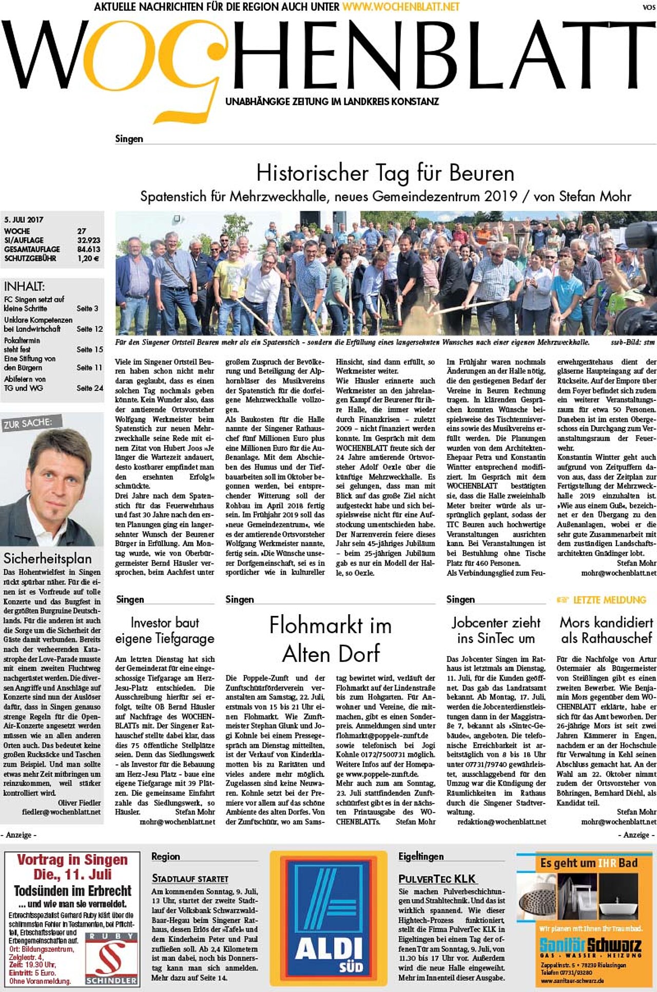 Ausgabe 27 vom 05. Juli 2017