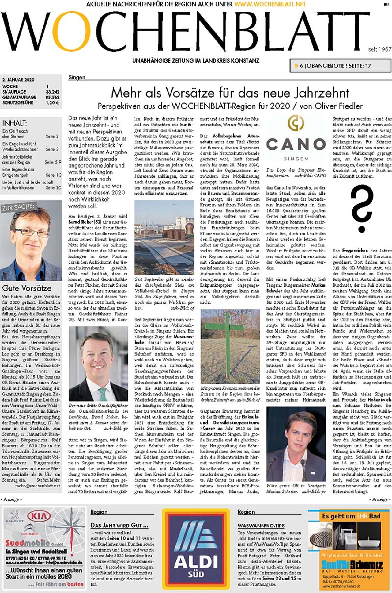 Ausgabe 01 vom 02. Januar 2020