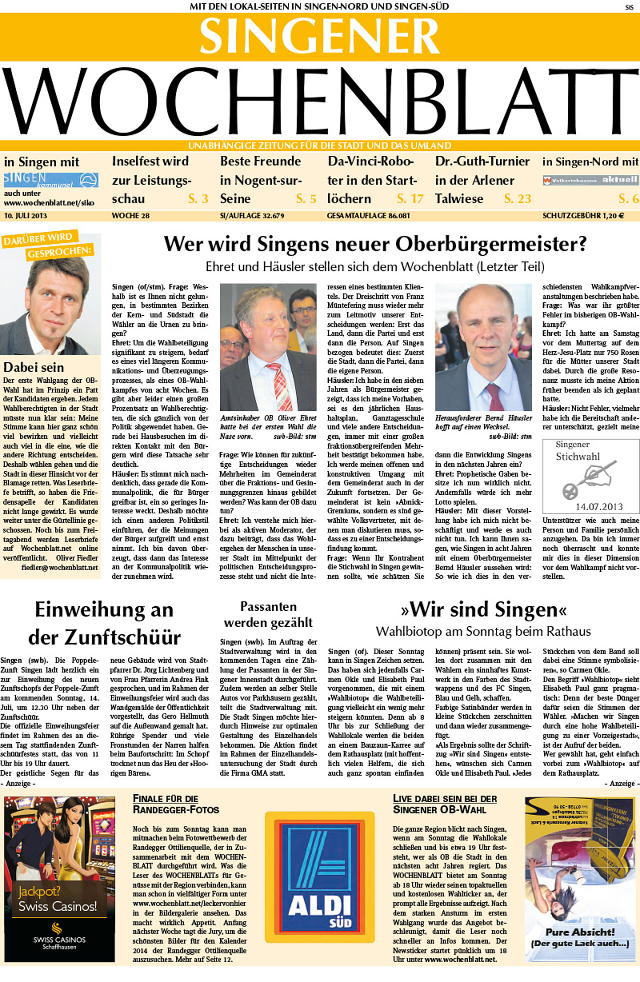 Ausgabe 28 vom 10. Juli 2013