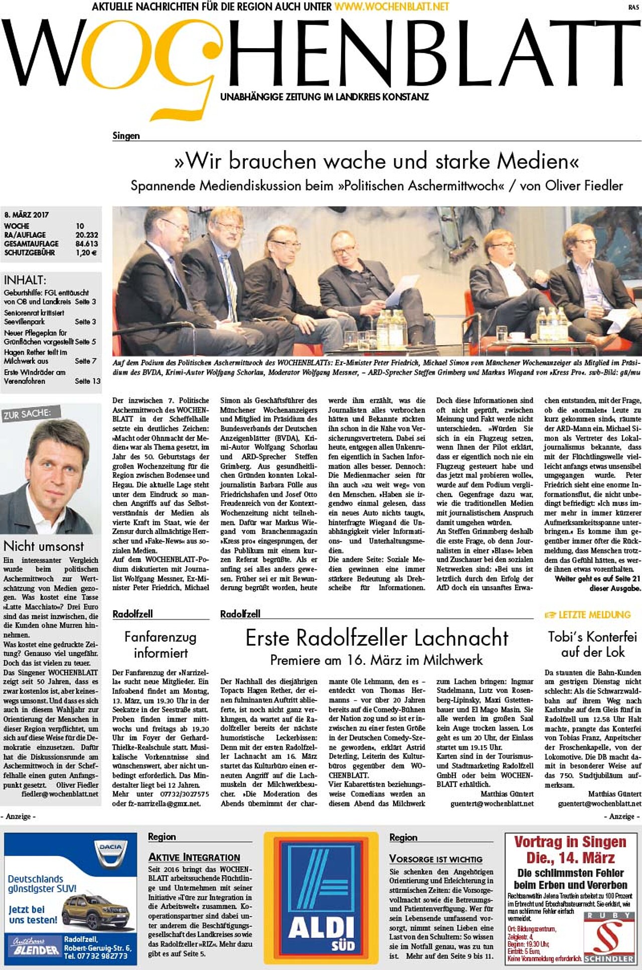 Ausgabe 10 vom 08. März 2017