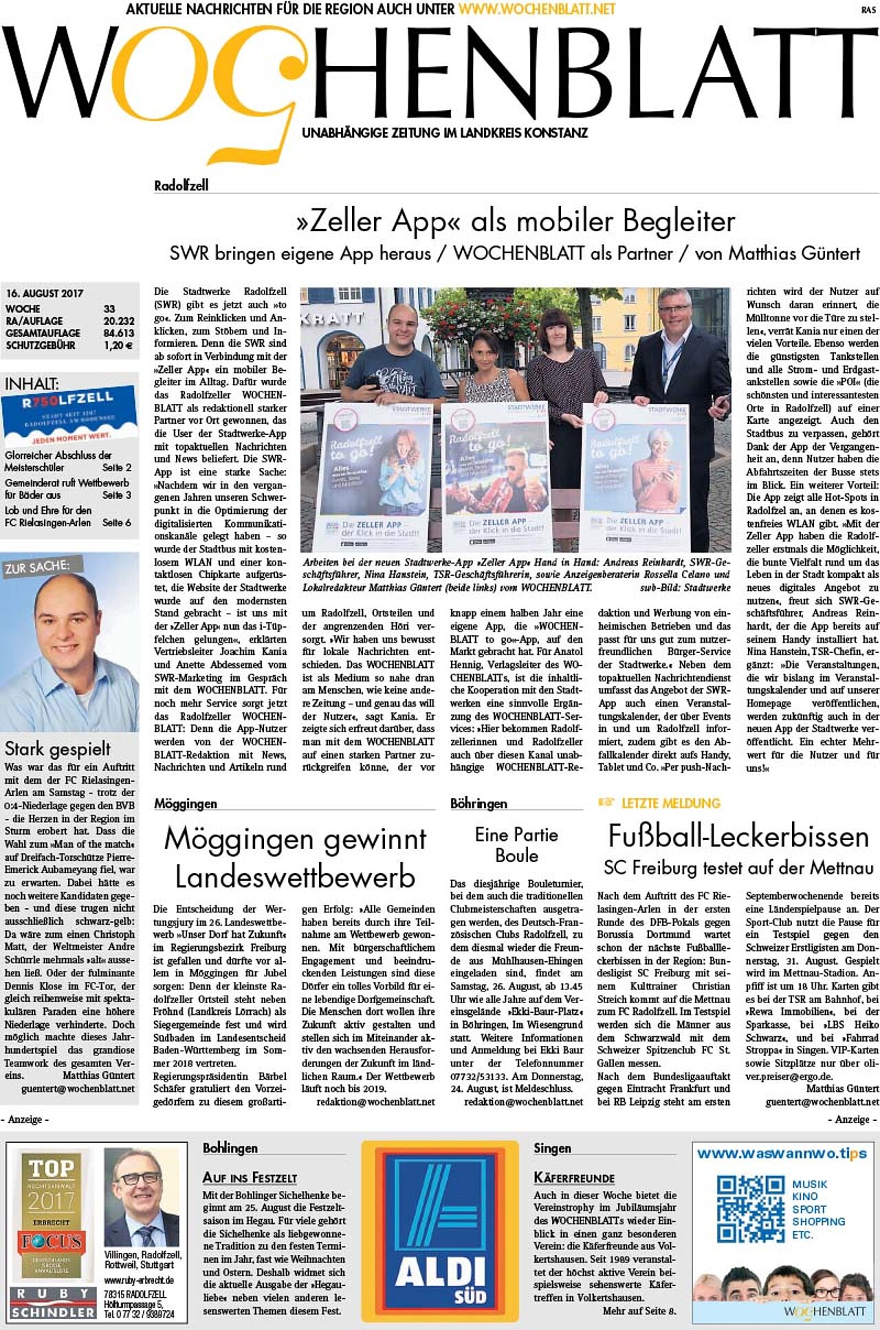 Ausgabe 33 vom 16. August 2017