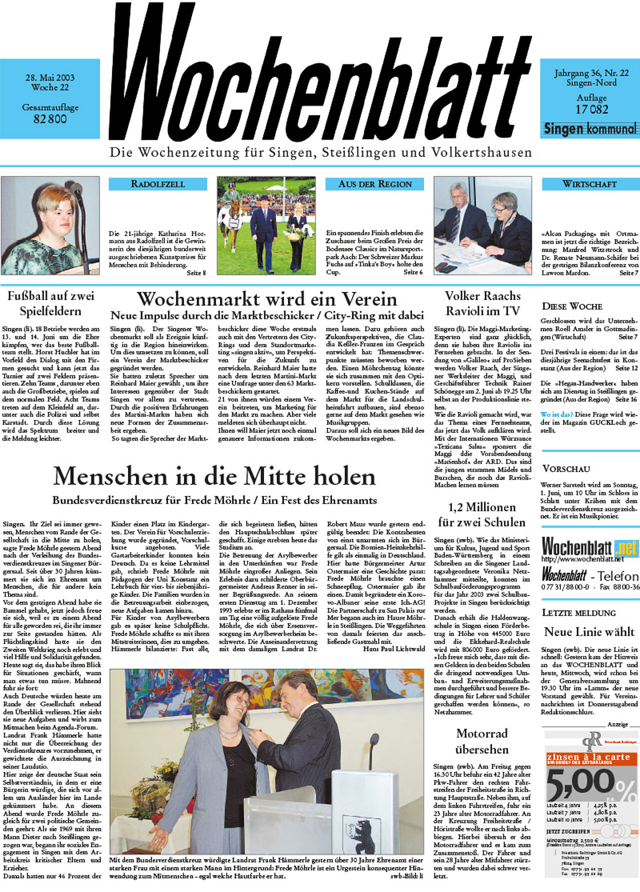 Ausgabe 22 vom 28. Mai 2003