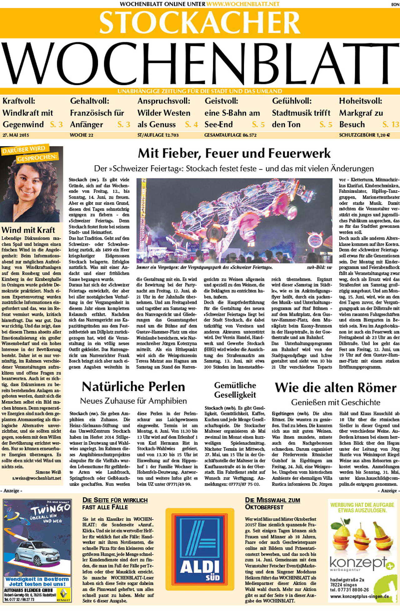 Ausgabe 22 vom 27. Mai 2015