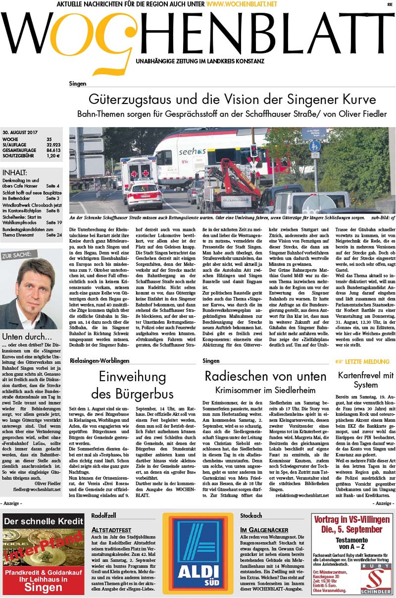 Ausgabe 35 vom 30. August 2017