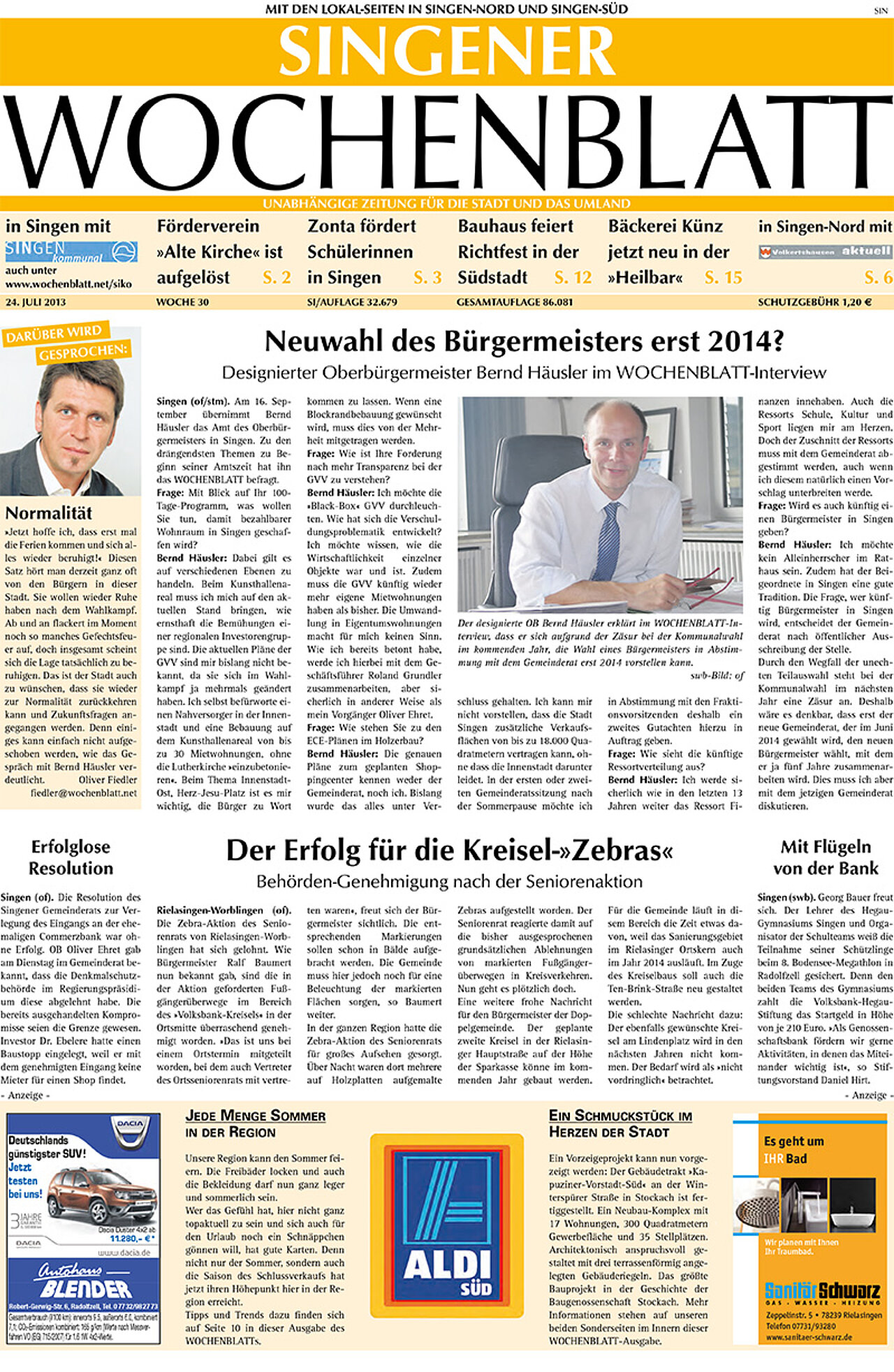 Ausgabe 30 vom 24. Juli 2013