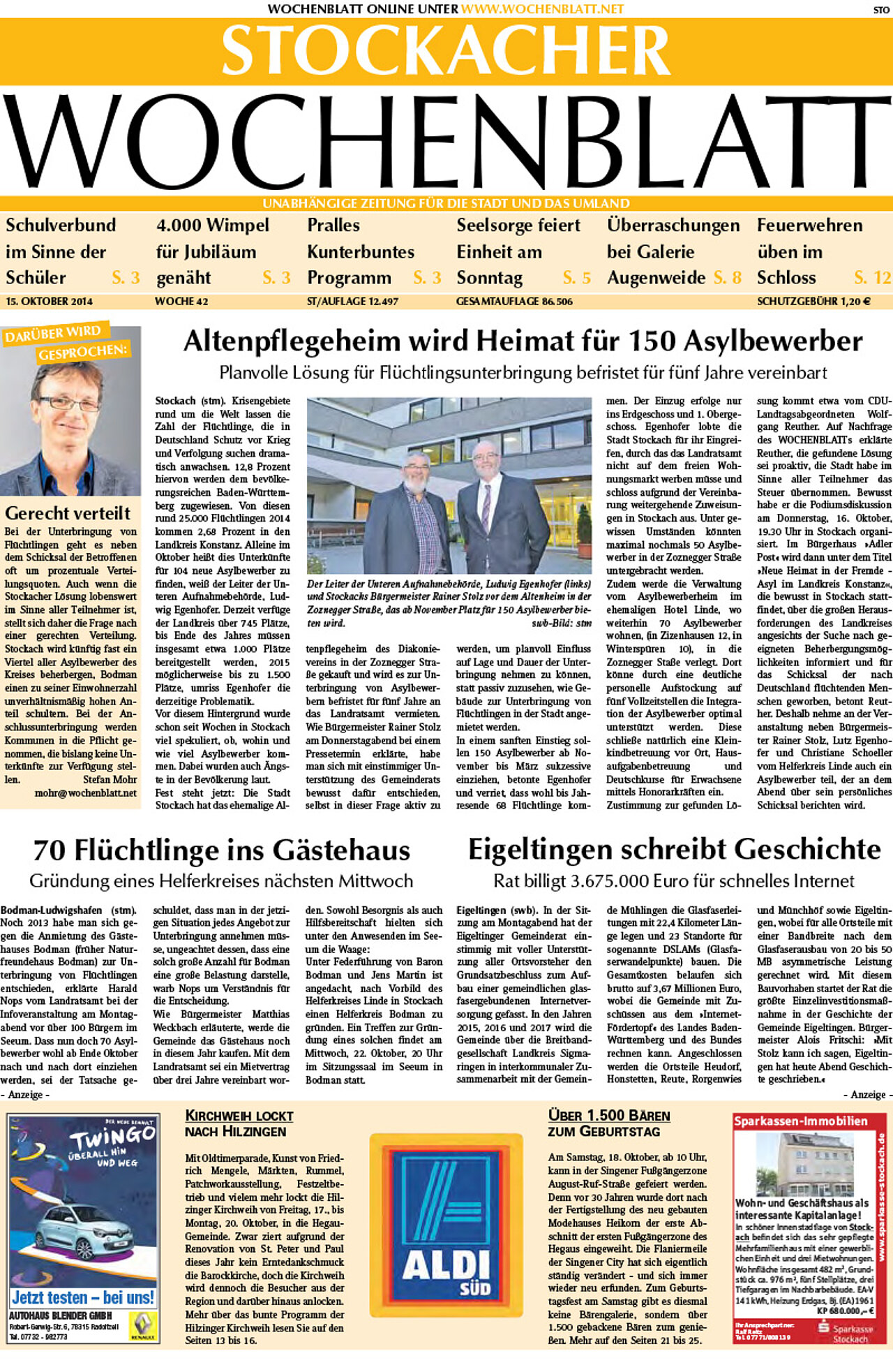 Ausgabe 42 vom 15. Oktober 2014