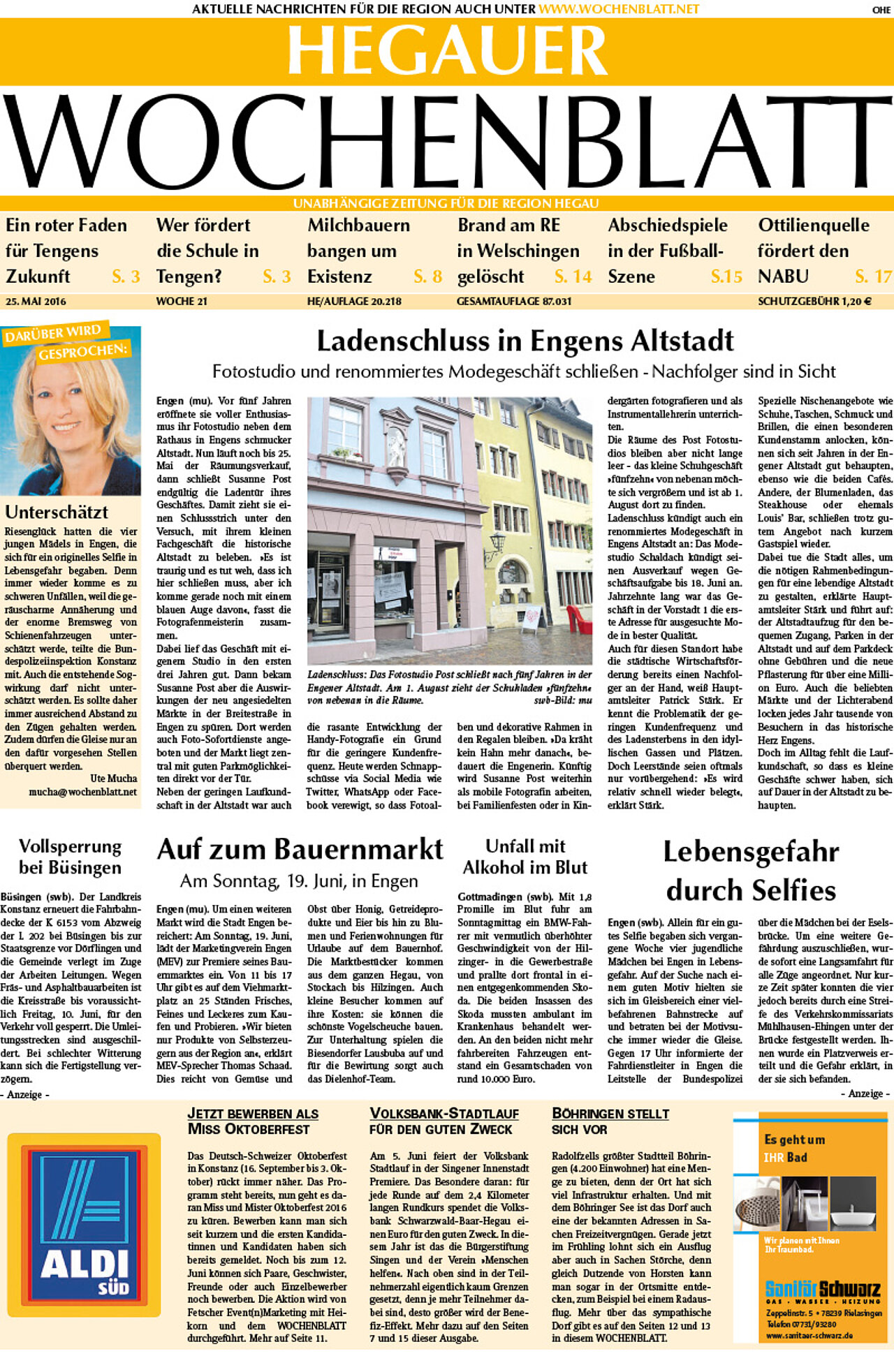 Ausgabe 21 vom 25. Mai 2016