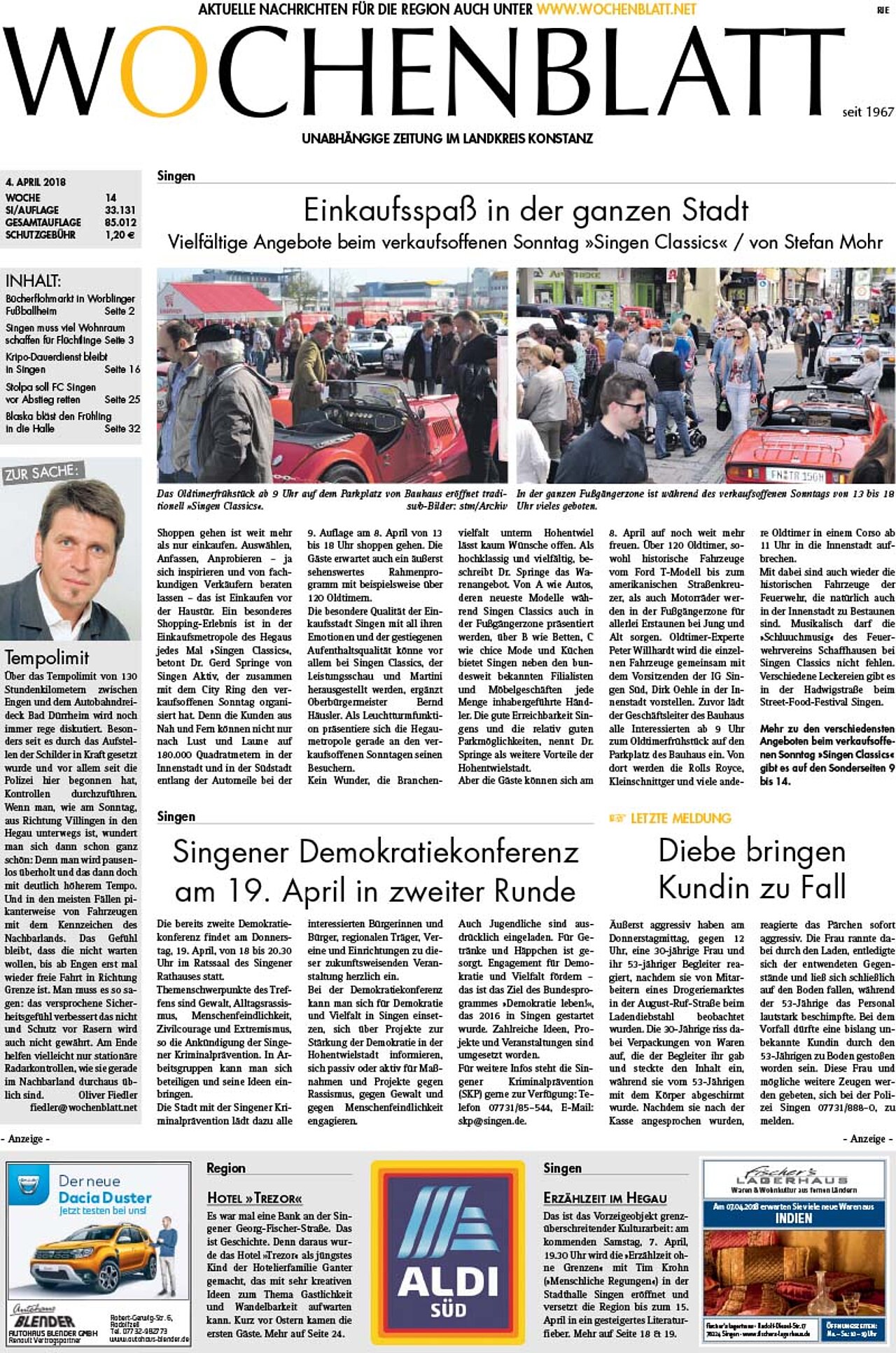 Ausgabe 14 vom 04. April 2018