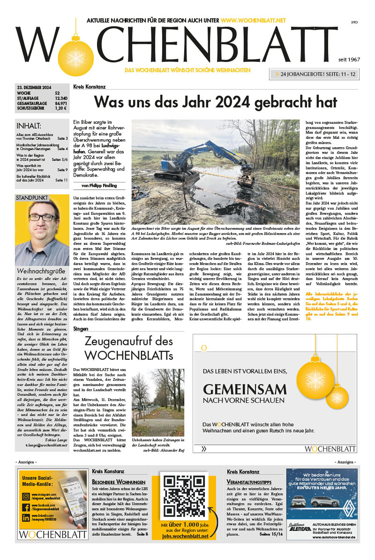 Ausgabe 52 vom 23. Dezember 2024