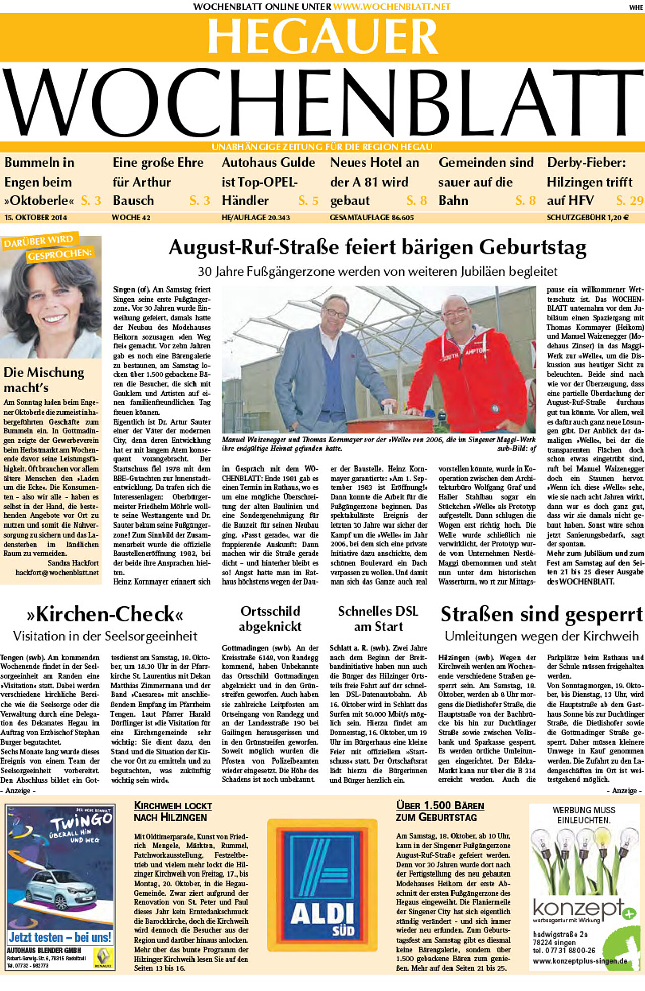 Ausgabe 42 vom 15. Oktober 2014