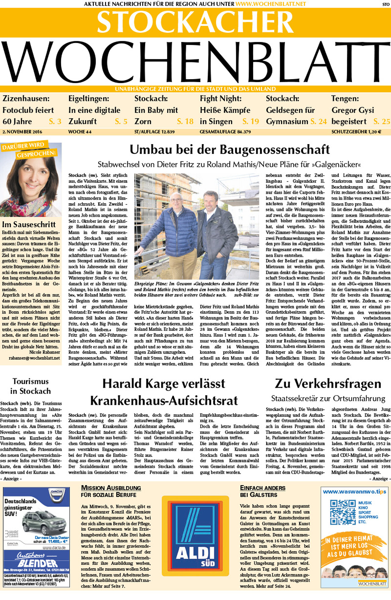 Ausgabe 44 vom 02. November 2016