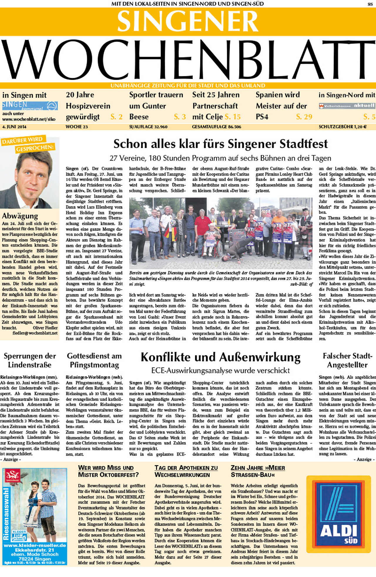 Ausgabe 23 vom 04. Juni 2014