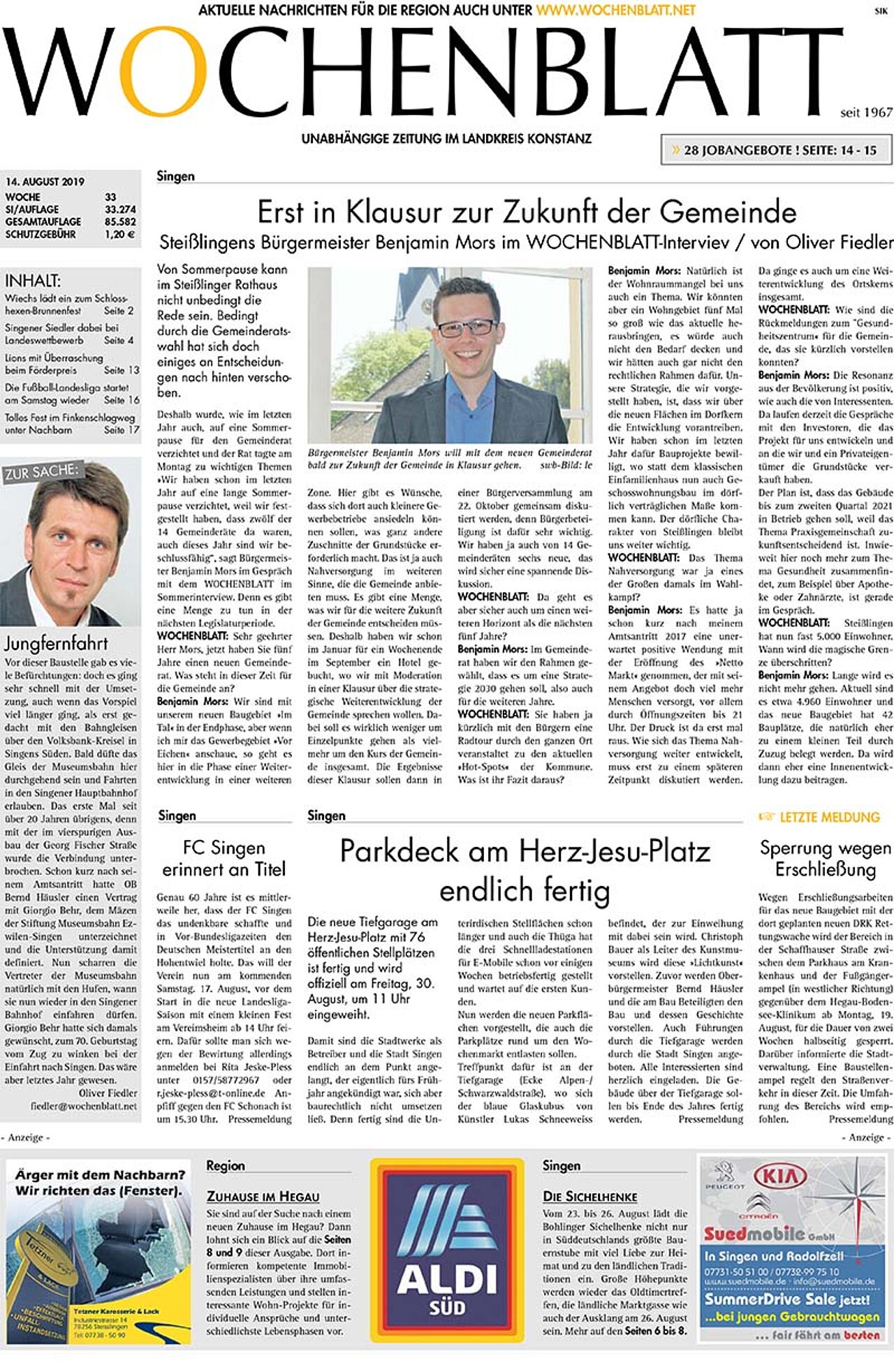 Ausgabe 33 vom 14. August 2019