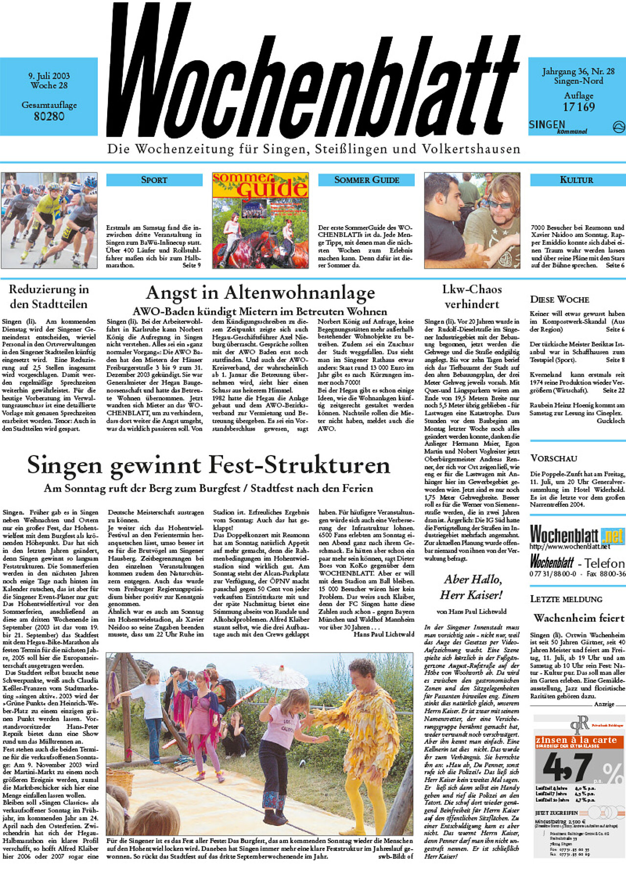 Ausgabe 28 vom 09. Juli 2003