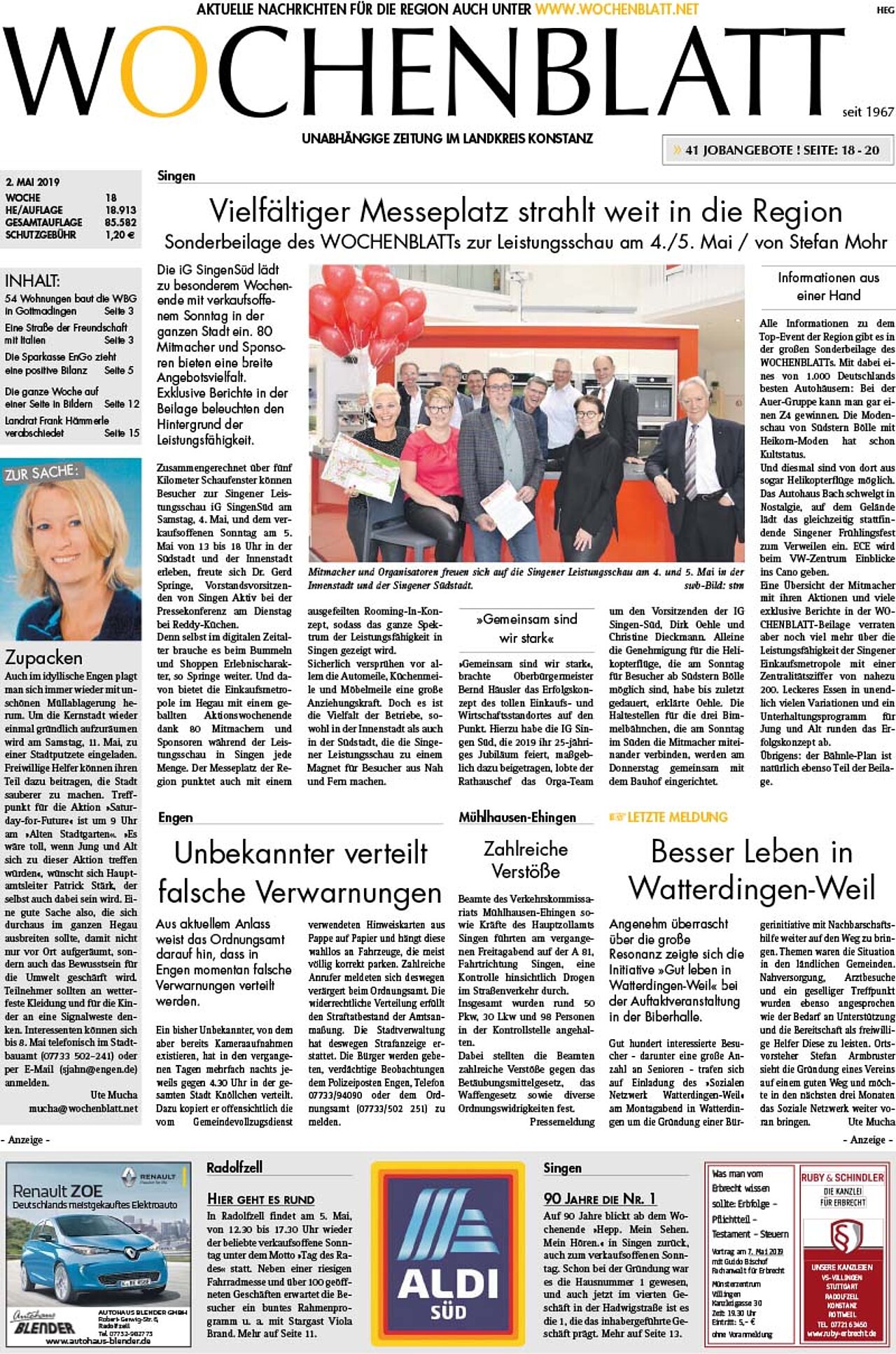 Ausgabe 18 vom 02. Mai 2019