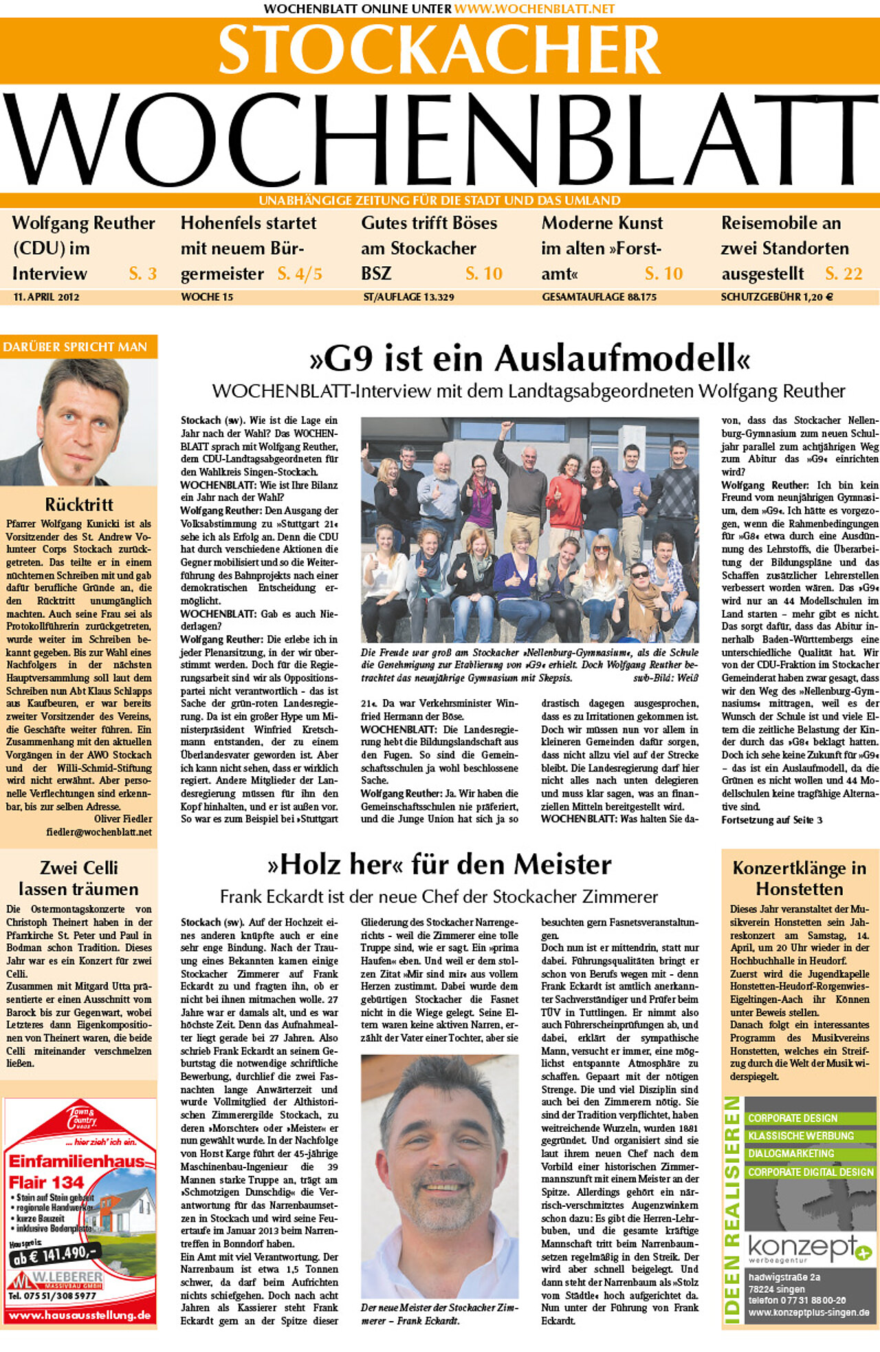 Ausgabe 15 vom 11. April 2012