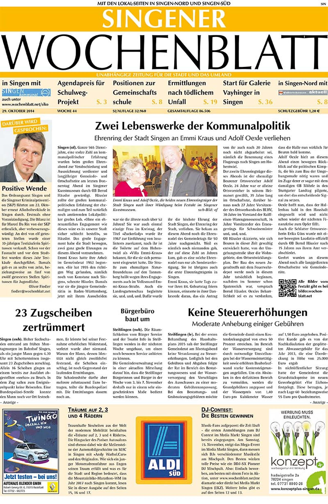 Ausgabe 44 vom 29. Oktober 2014