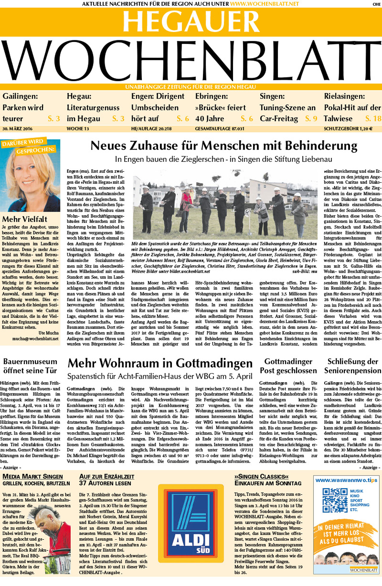 Ausgabe 13 vom 30. März 2016