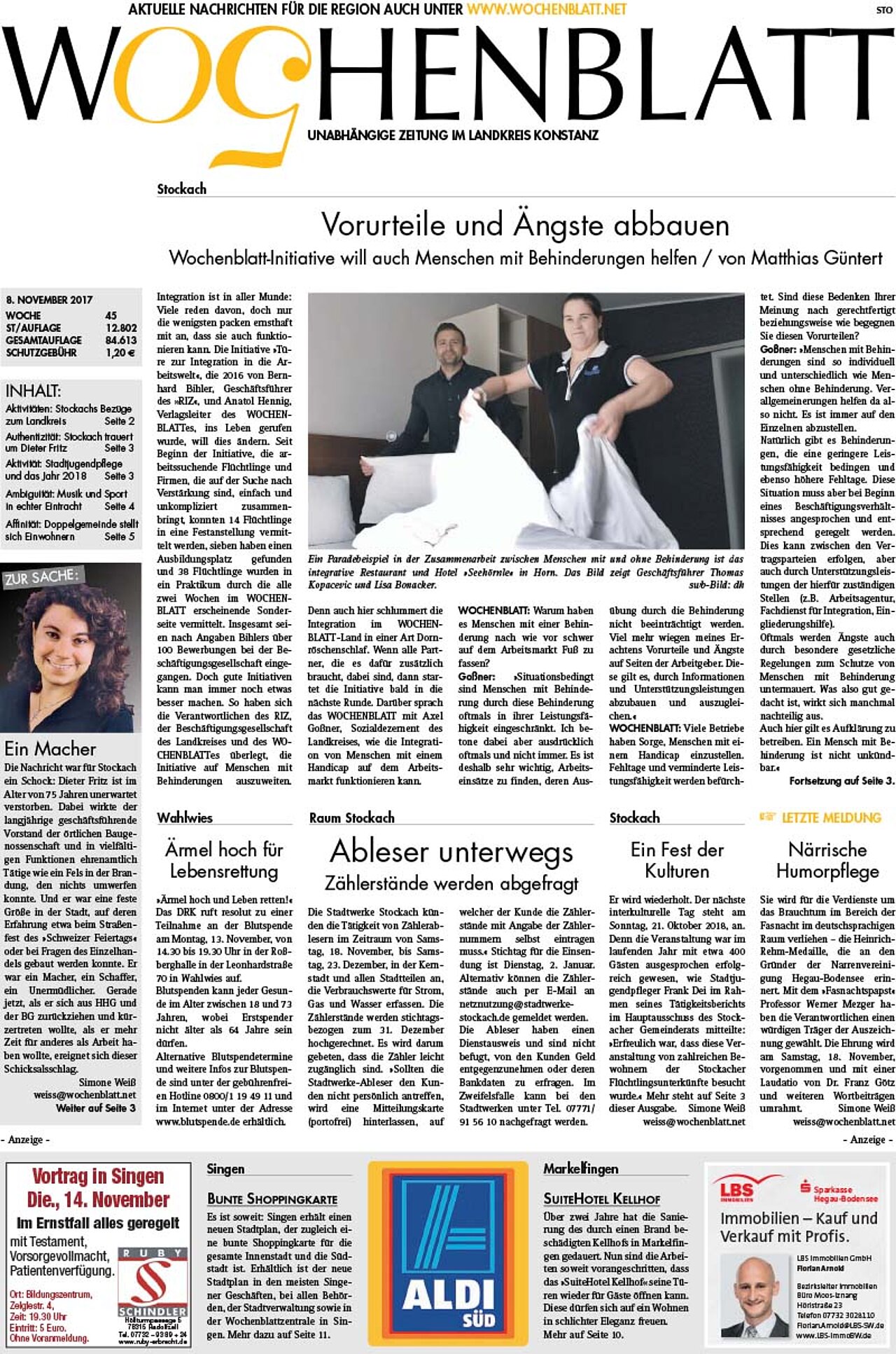 Ausgabe 45 vom 08. November 2017