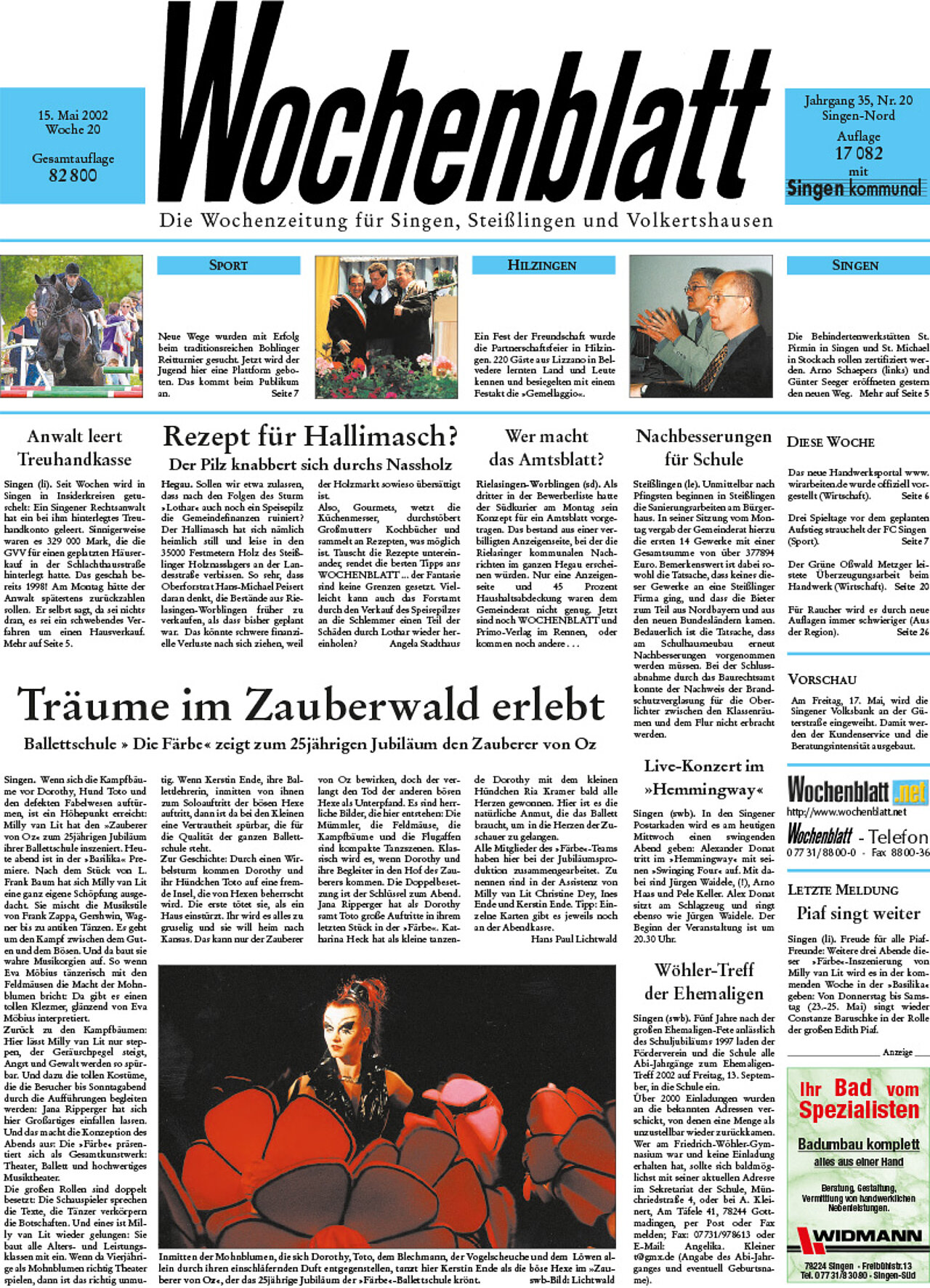 Ausgabe 20 vom 15. Mai 2002