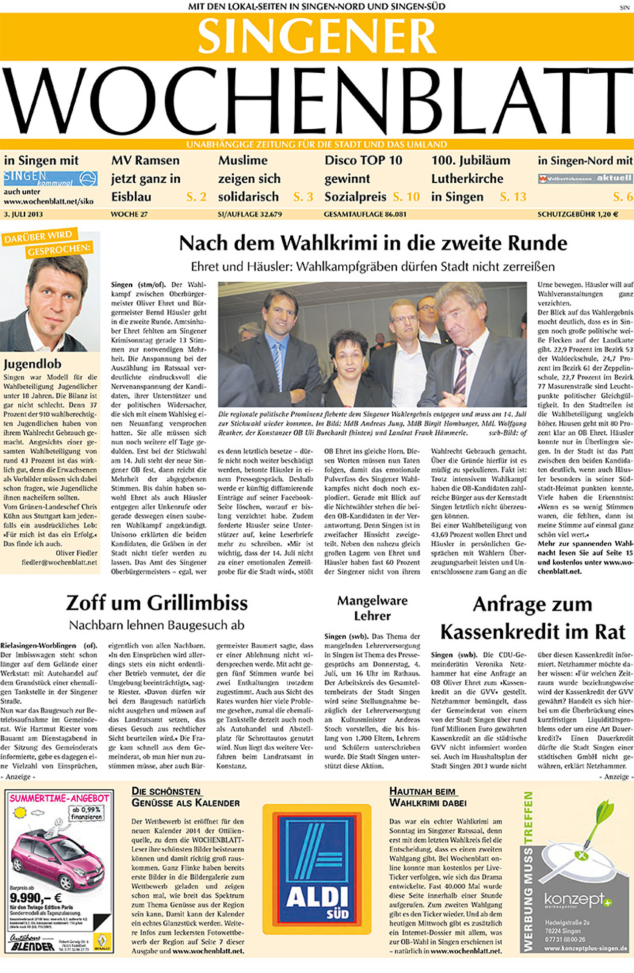 Ausgabe 27 vom 03. Juli 2013