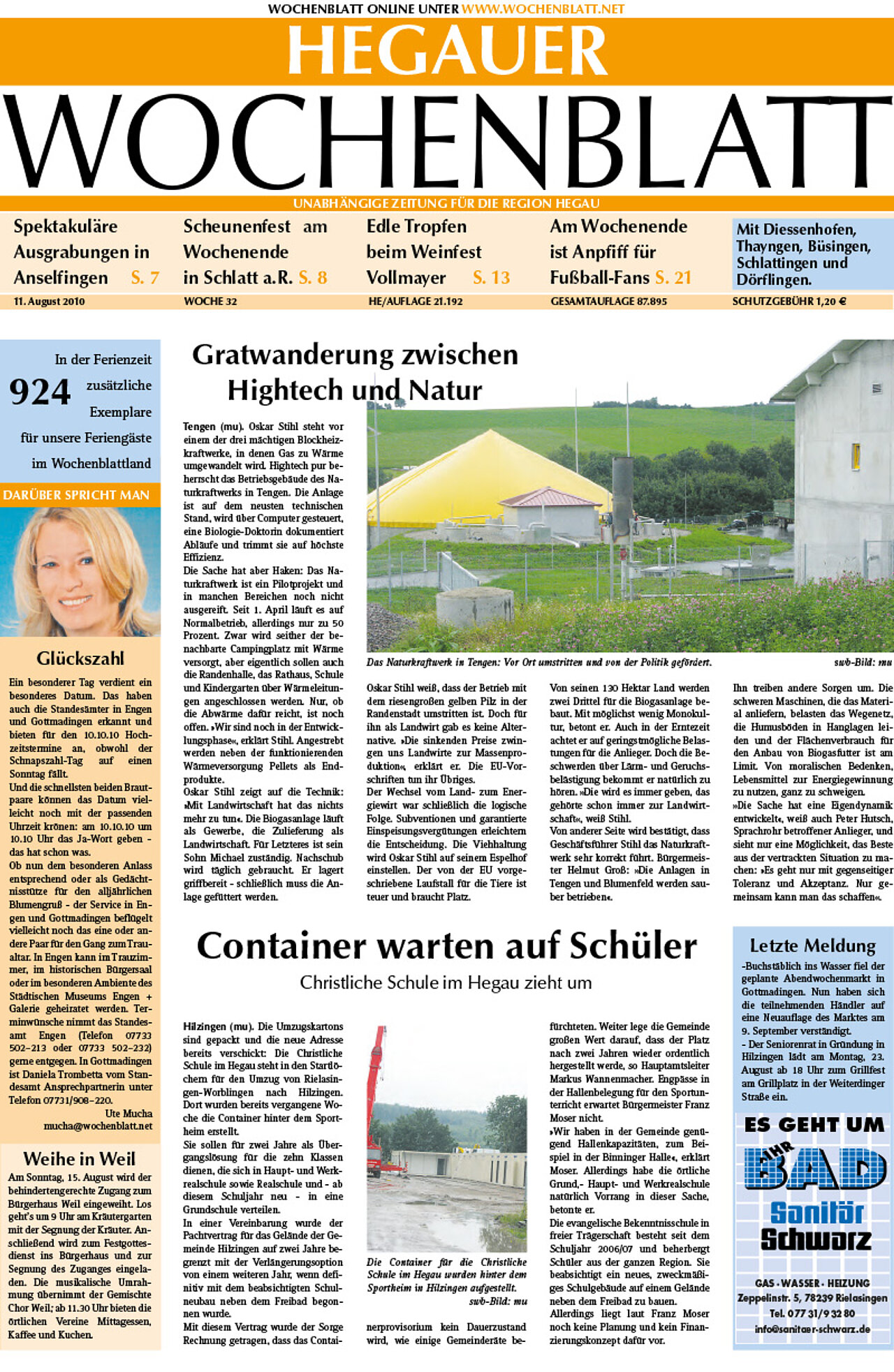 Ausgabe 32 vom 11. August 2010