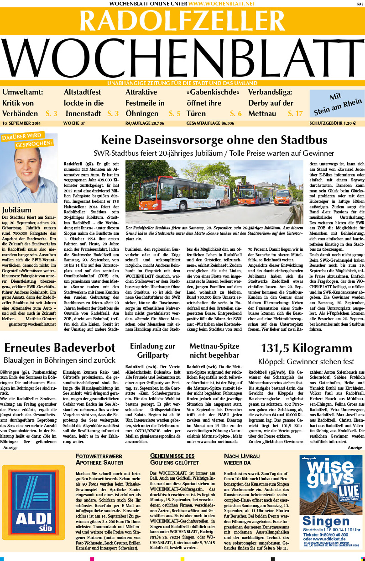 Ausgabe 37 vom 10. September 2014