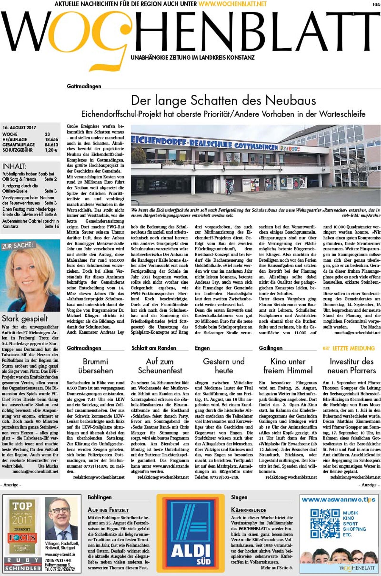 Ausgabe 33 vom 16. August 2017