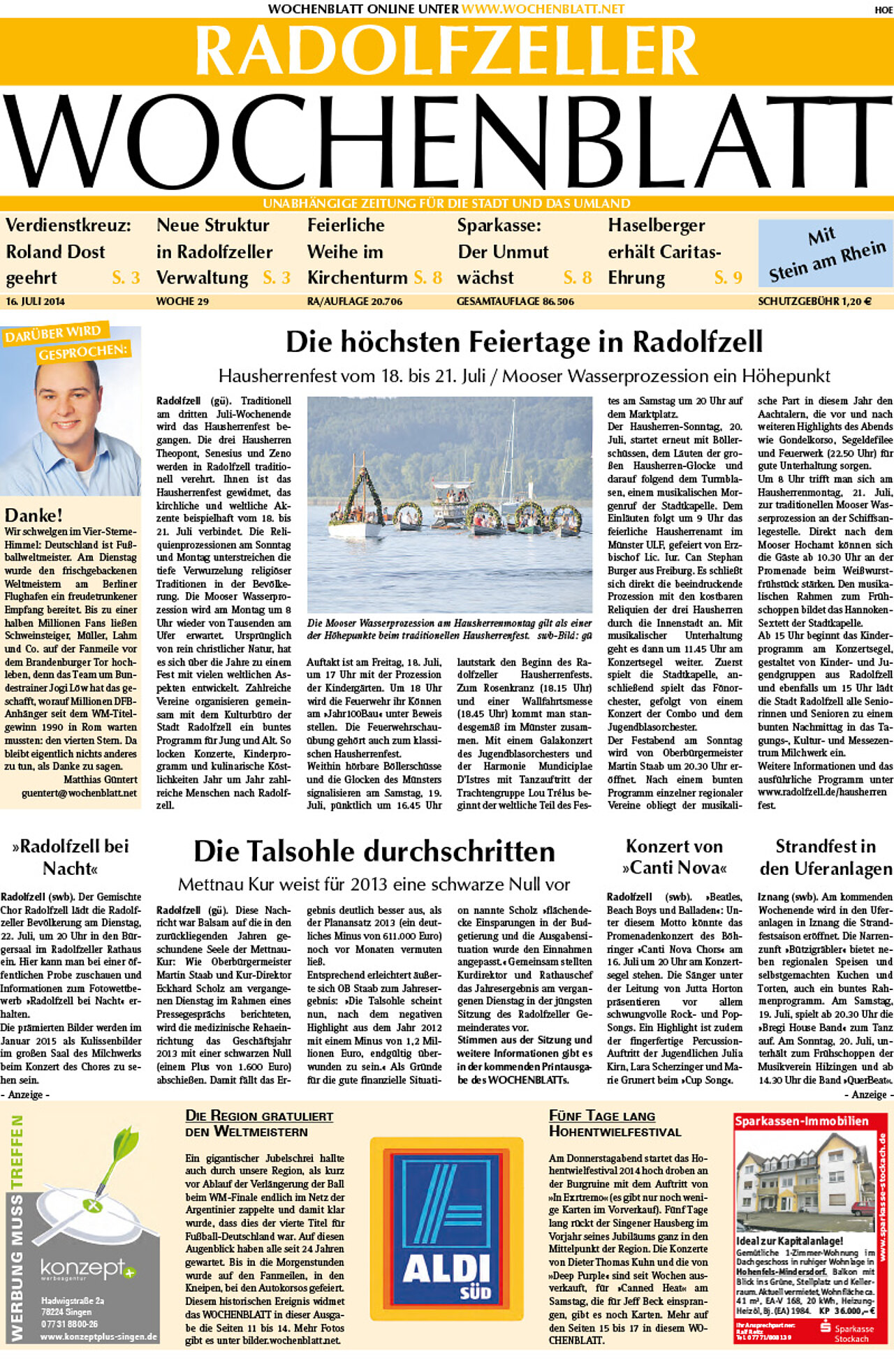 Ausgabe 29 vom 16. Juli 2014