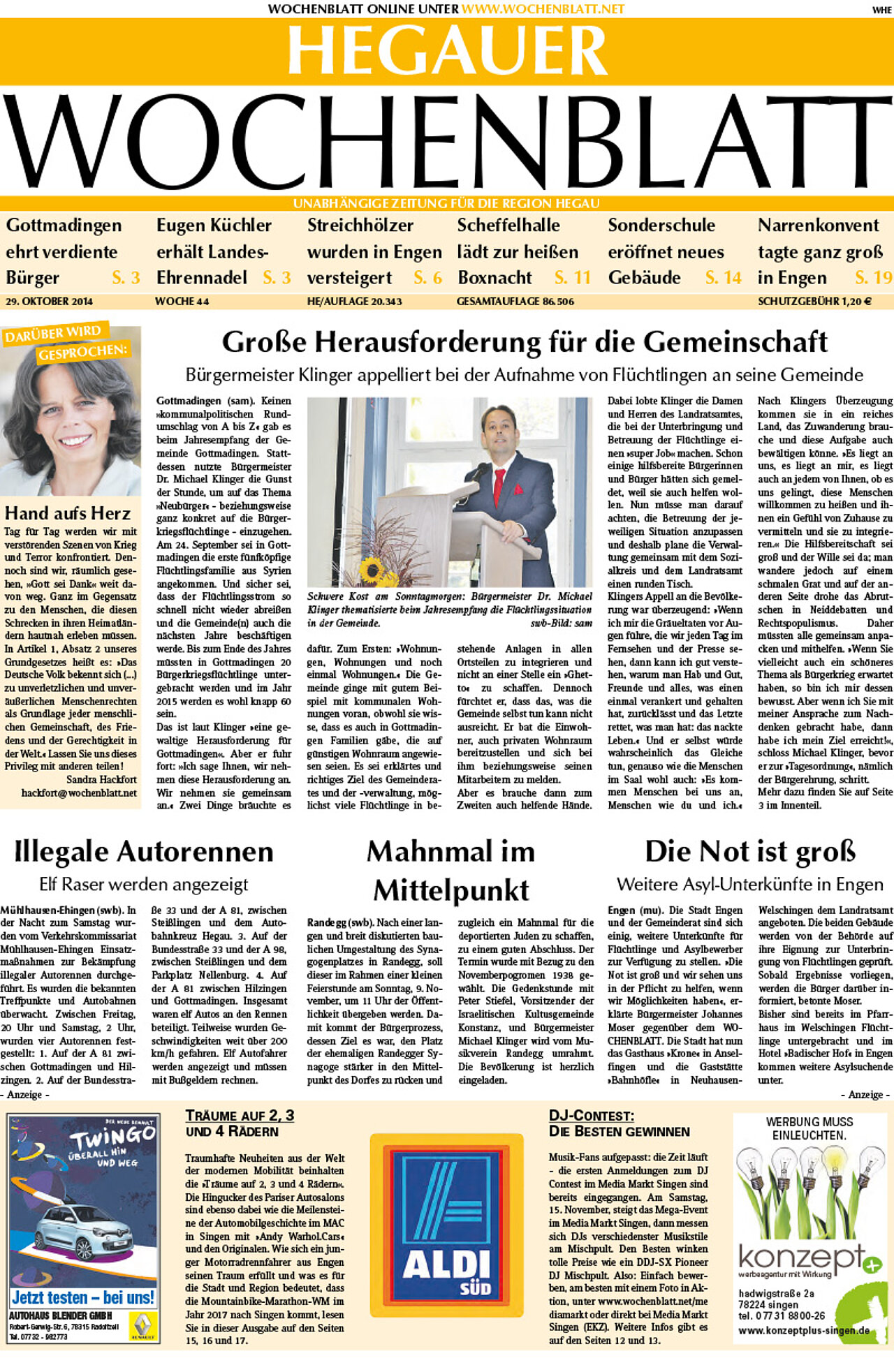 Ausgabe 44 vom 29. Oktober 2014
