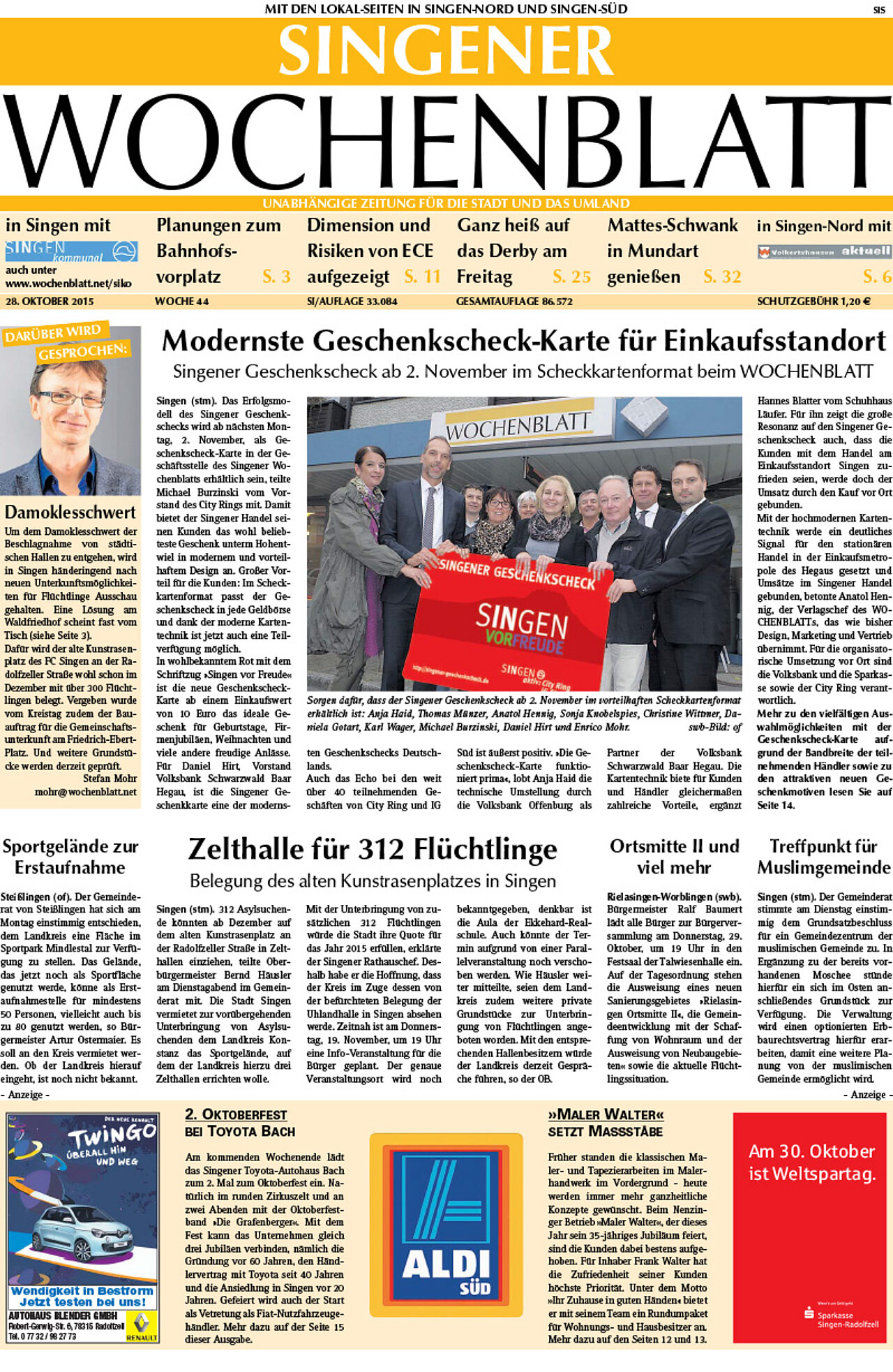 Ausgabe 44 vom 28. Oktober 2015