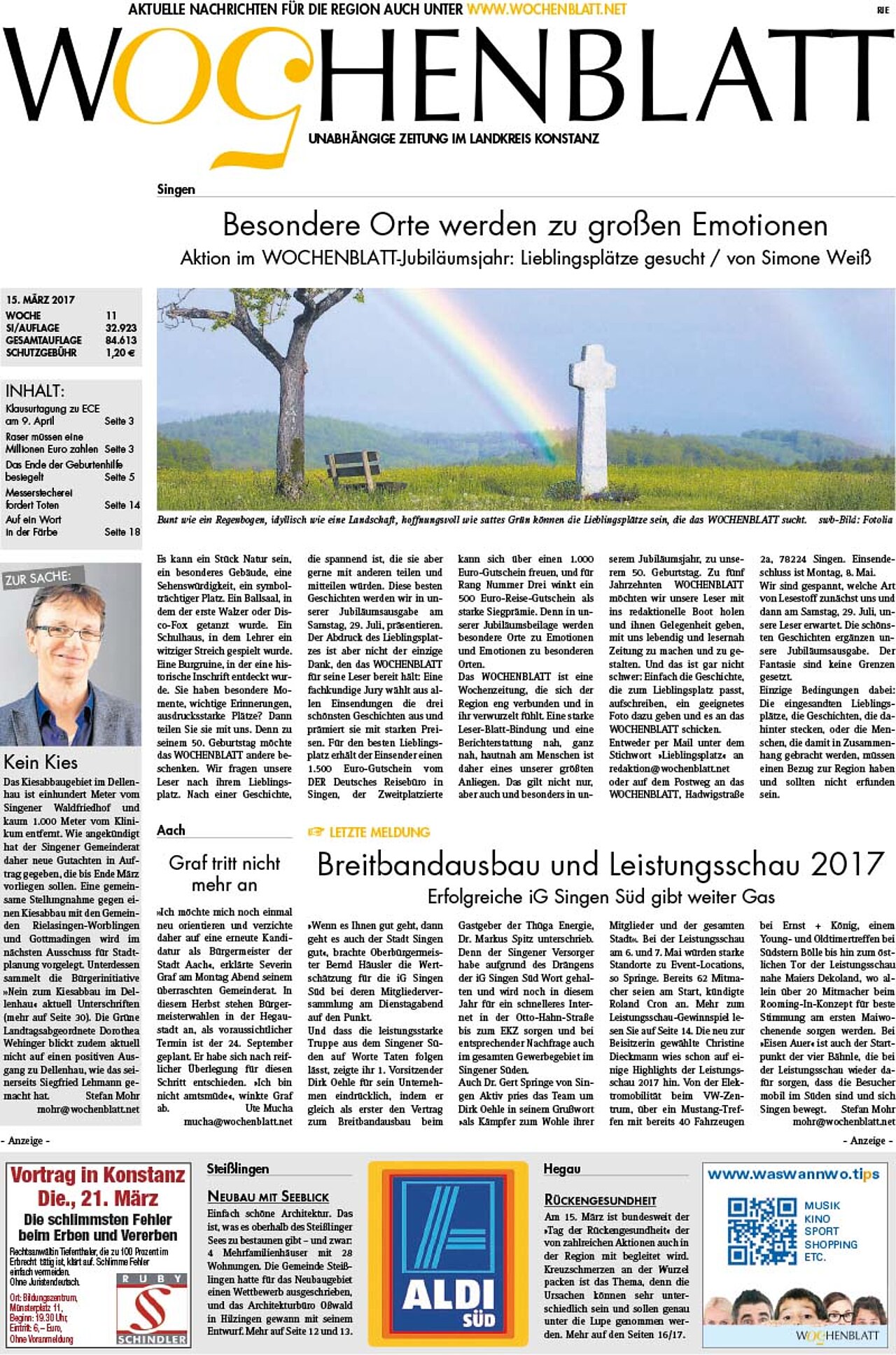 Ausgabe 11 vom 15. März 2017