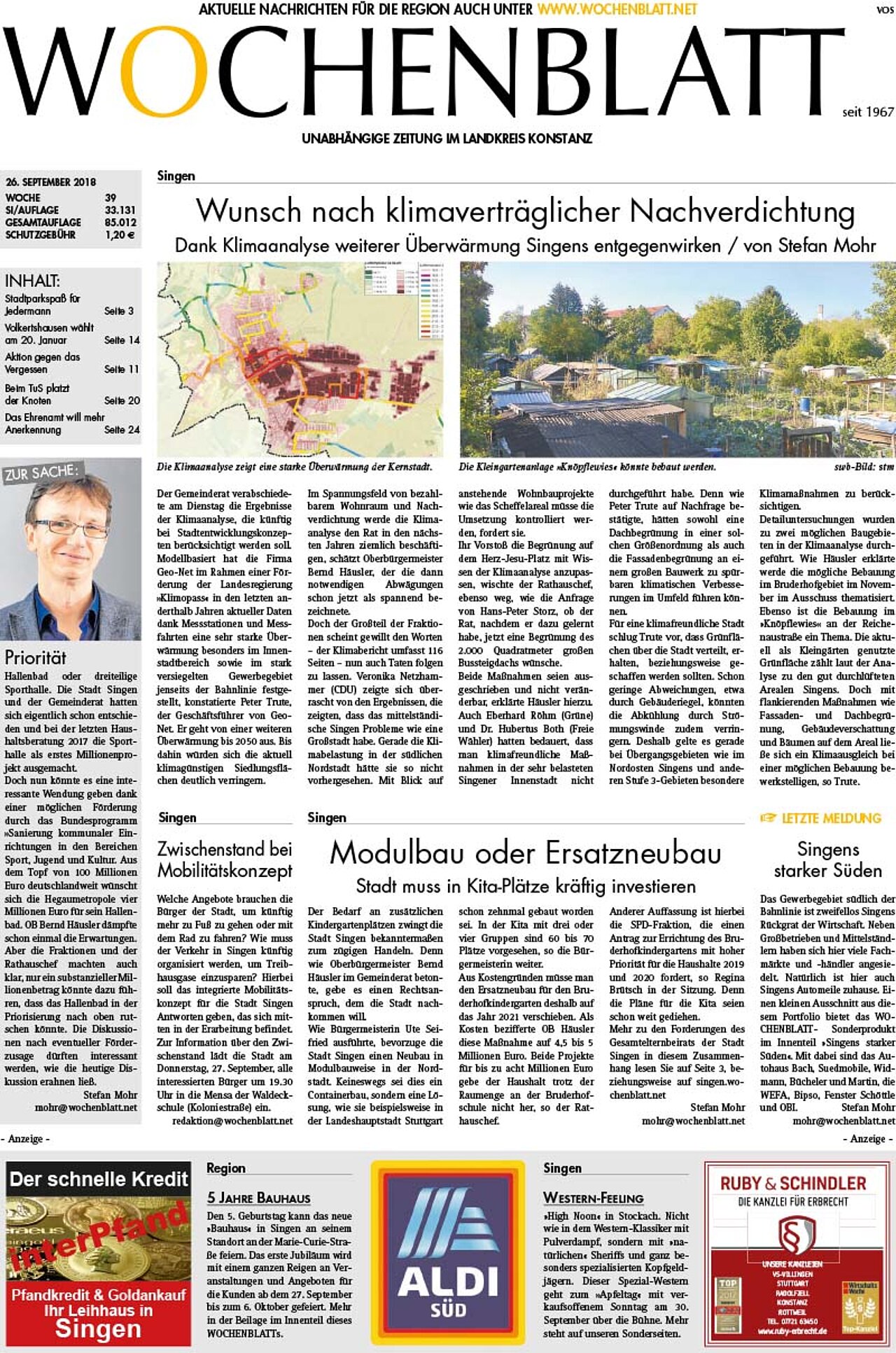 Ausgabe 39 vom 26. September 2018