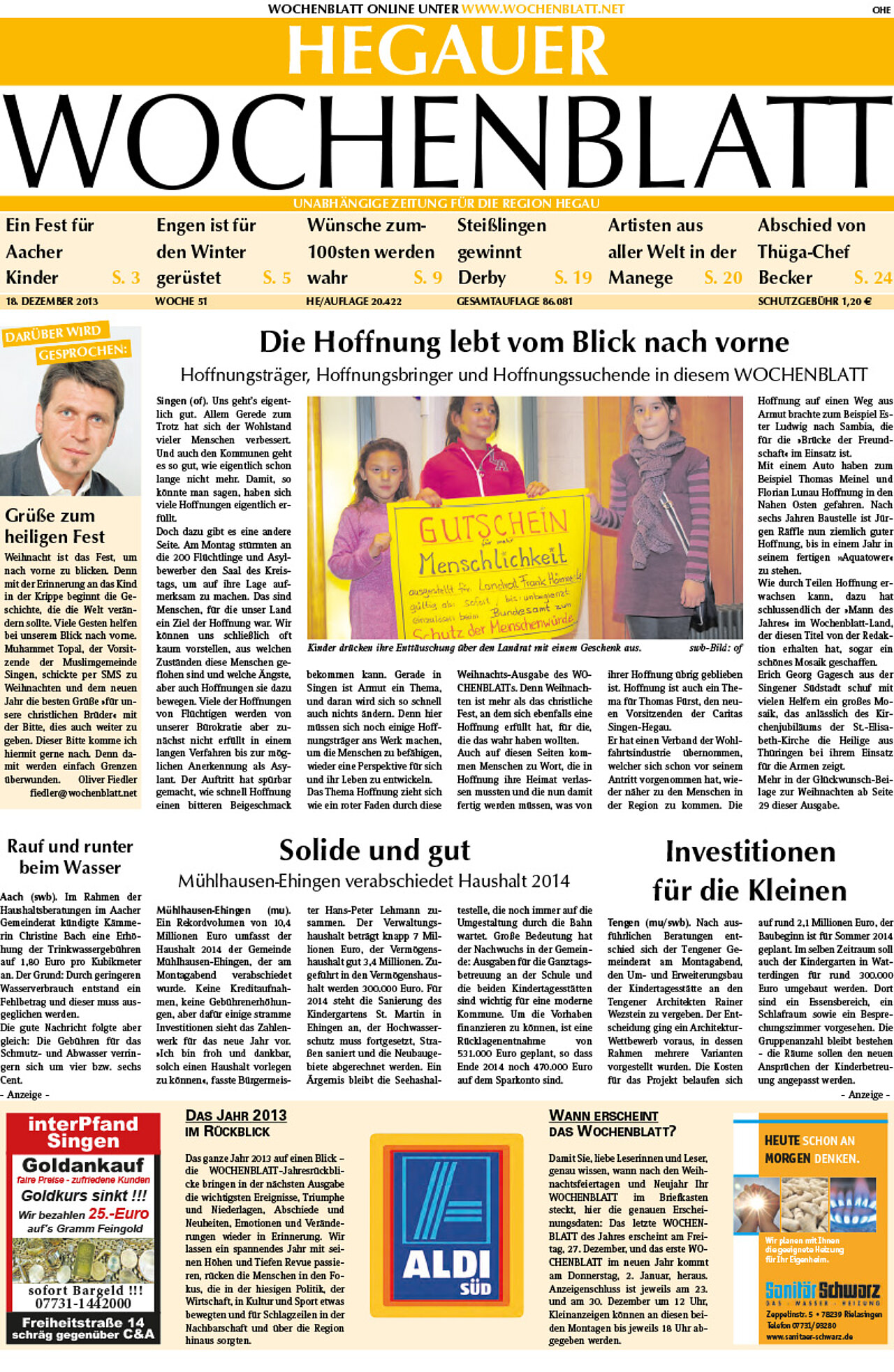 Ausgabe 51 vom 18. Dezember 2013