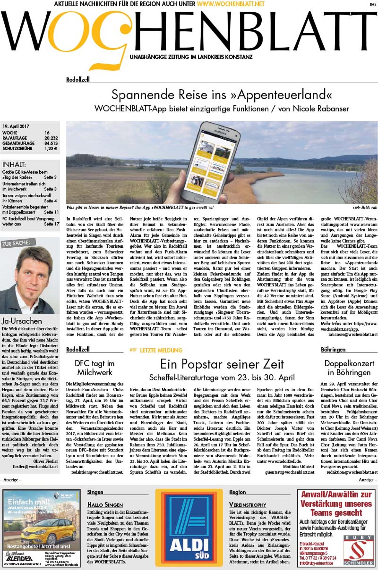 Ausgabe 16 vom 19. April 2017