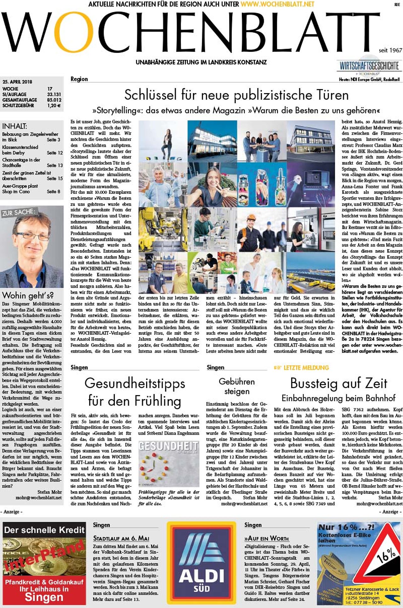 Ausgabe 17 vom 25. April 2018
