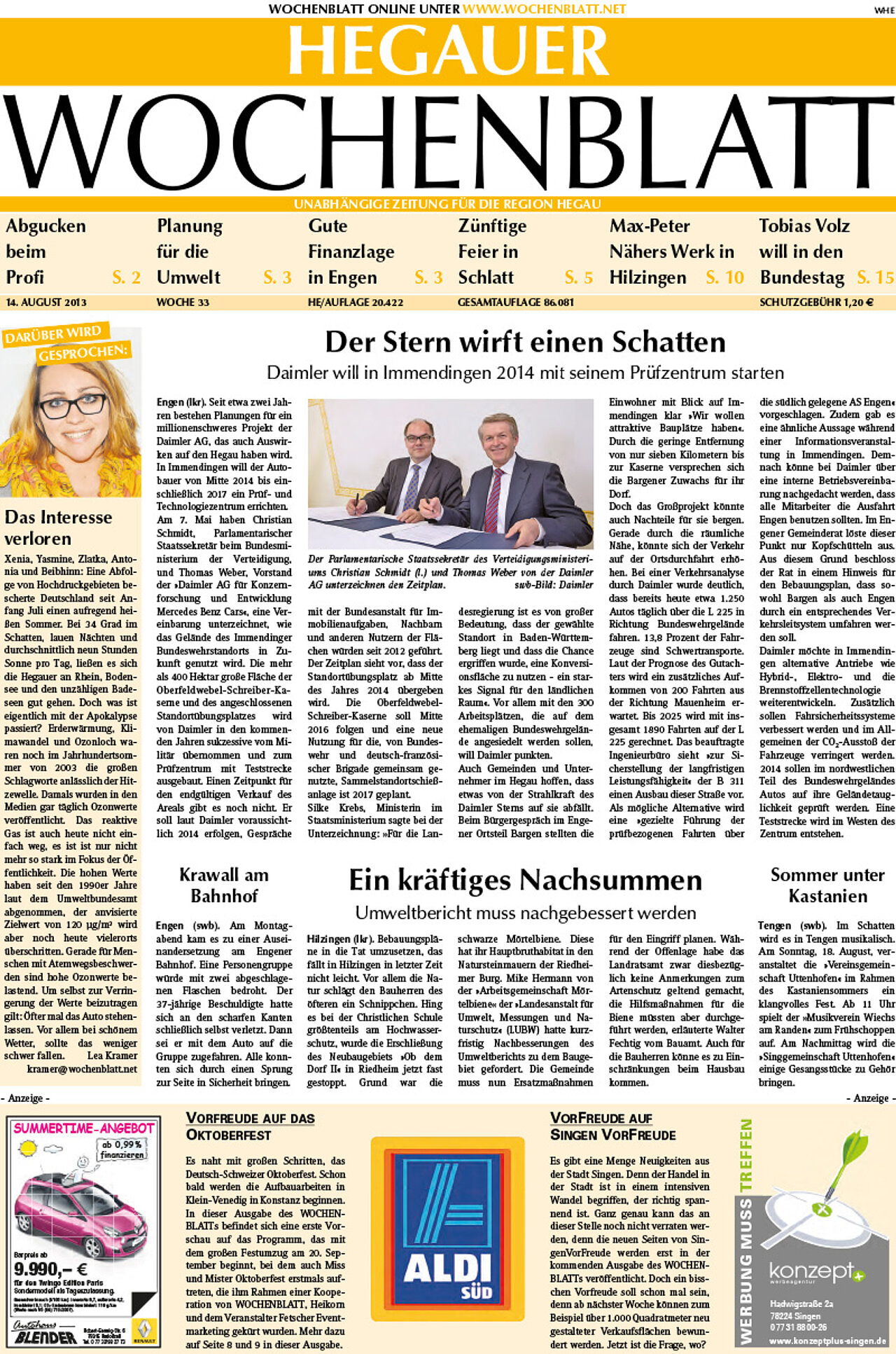 Ausgabe 33 vom 14. August 2013