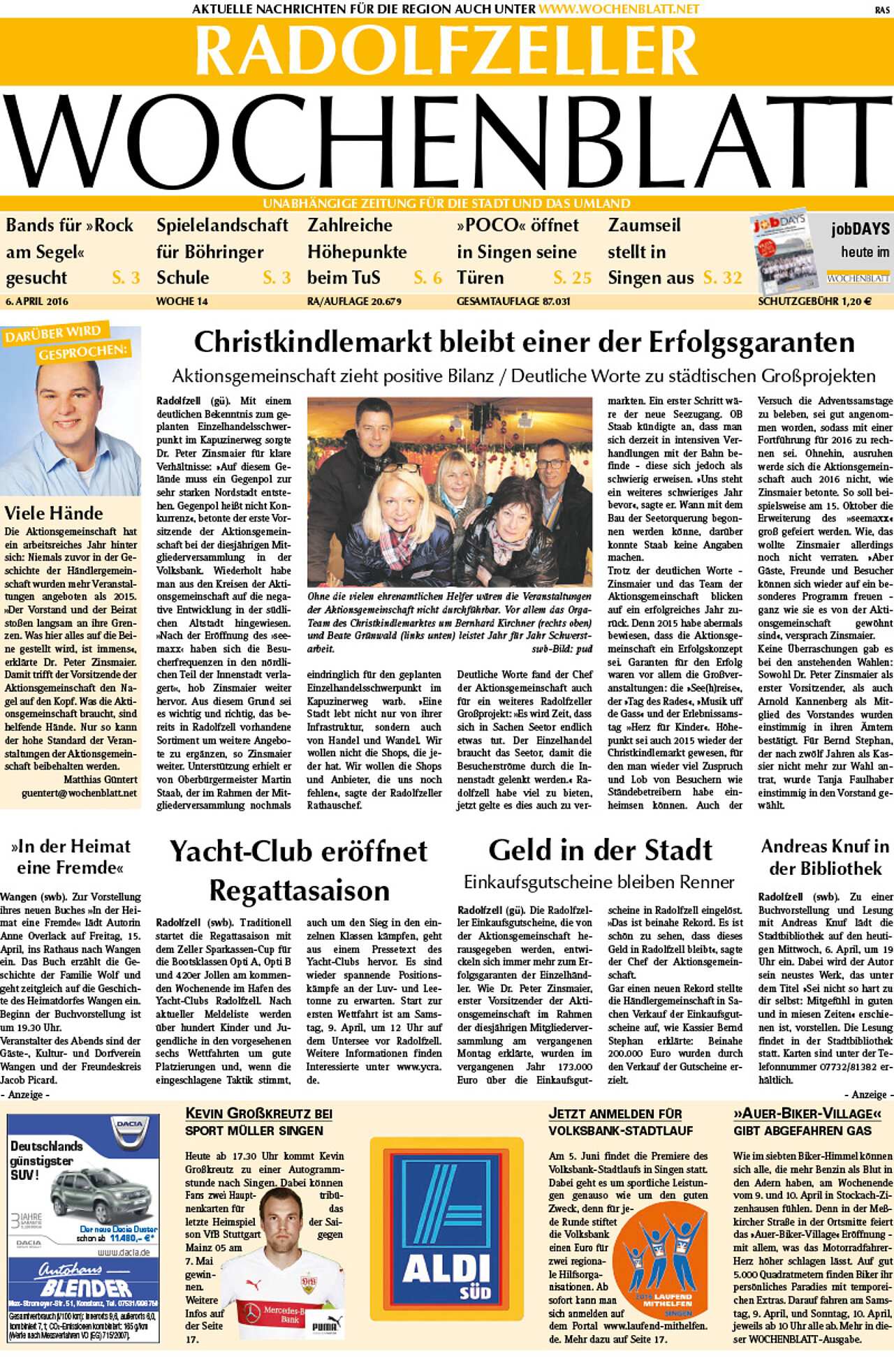 Ausgabe 14 vom 06. April 2016