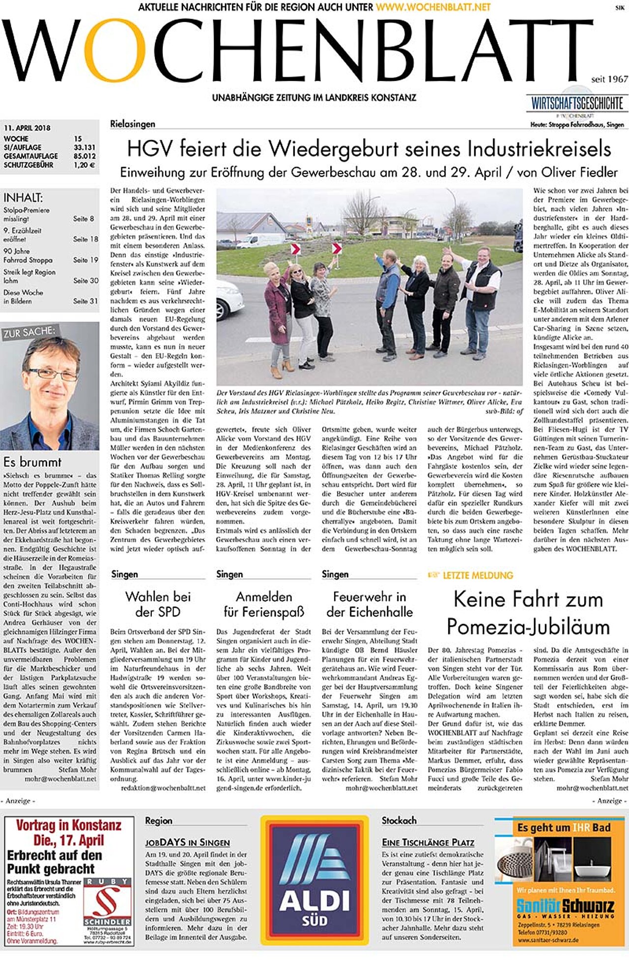 Ausgabe 15 vom 11. April 2018