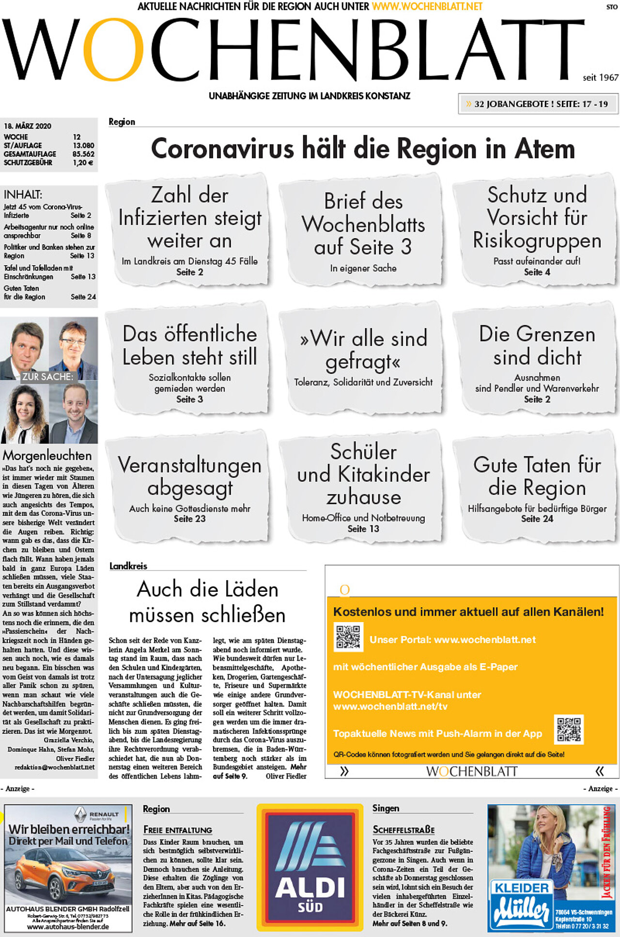 Ausgabe 12 vom 18. März 2020